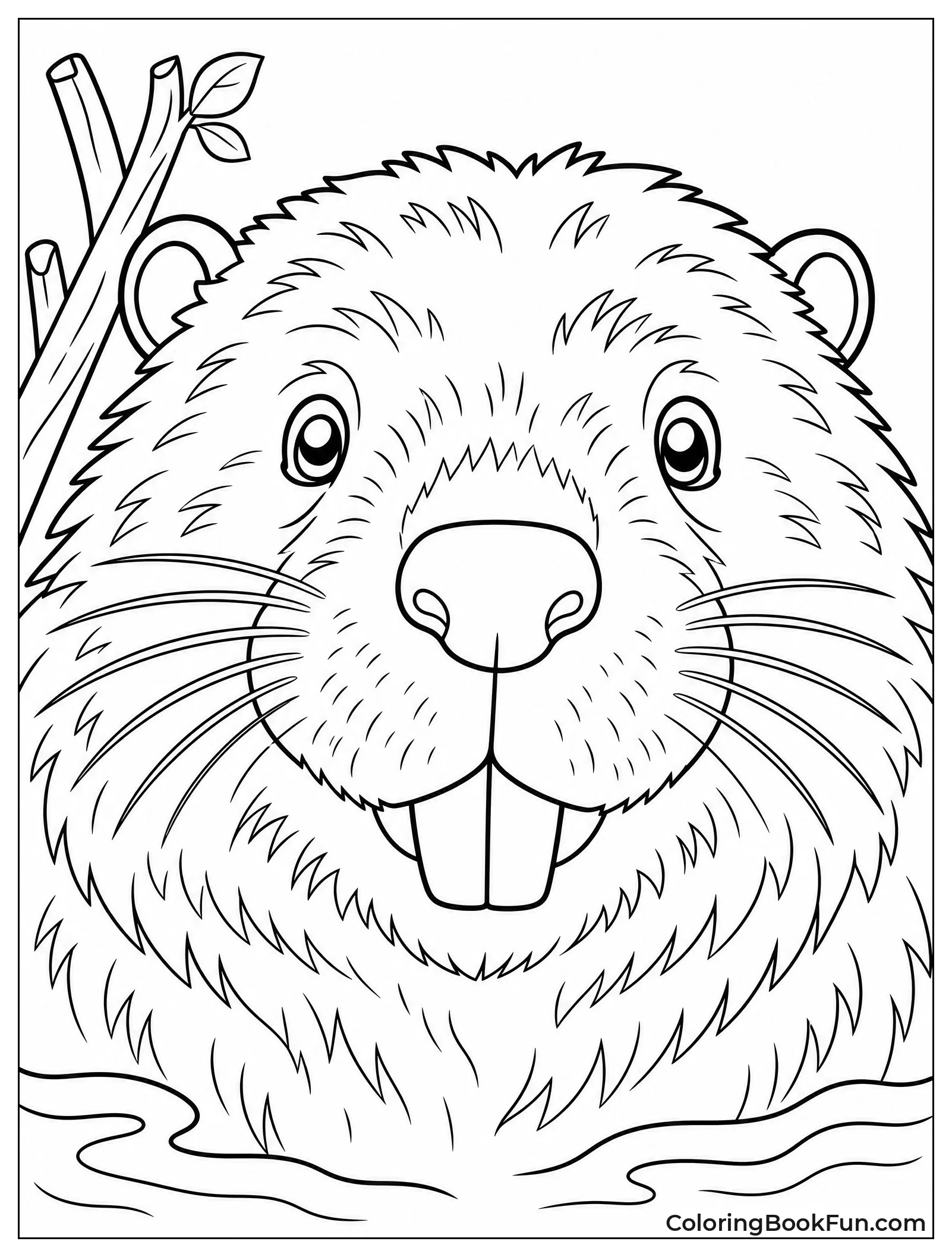 Close Up of Beaver Face