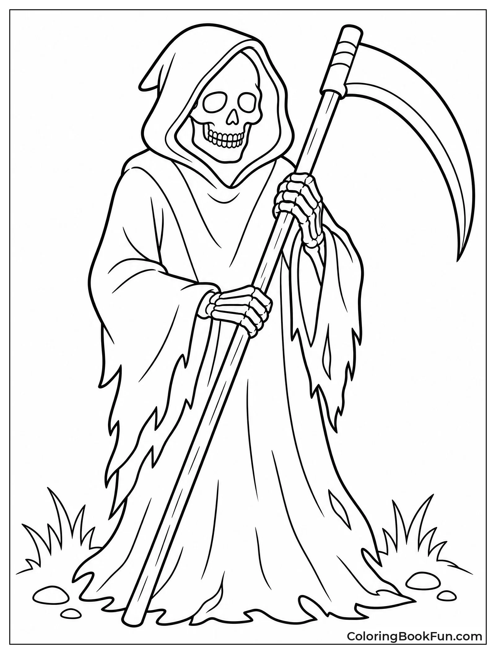 Grim Reaper Holding a Scythe