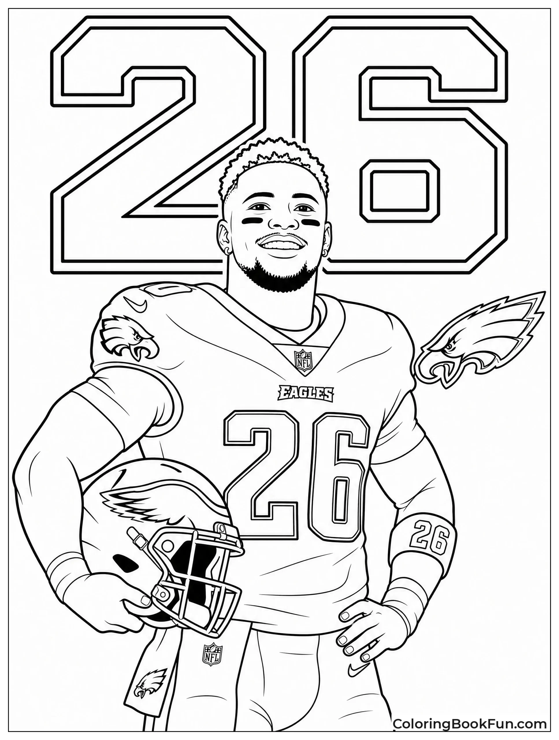 Saquon Wears Eagles Jersey