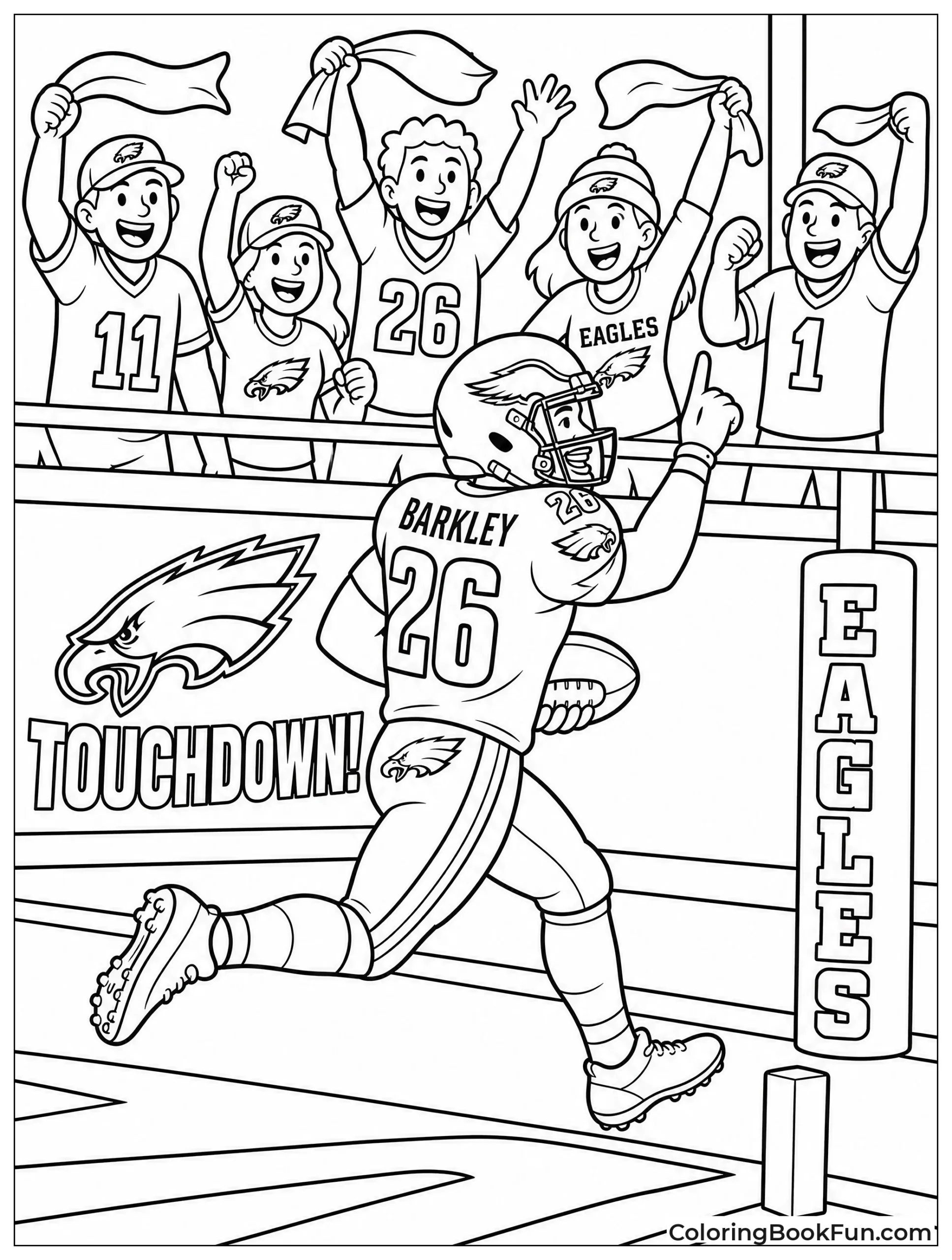 Fans Cheer Saquon Touchdown