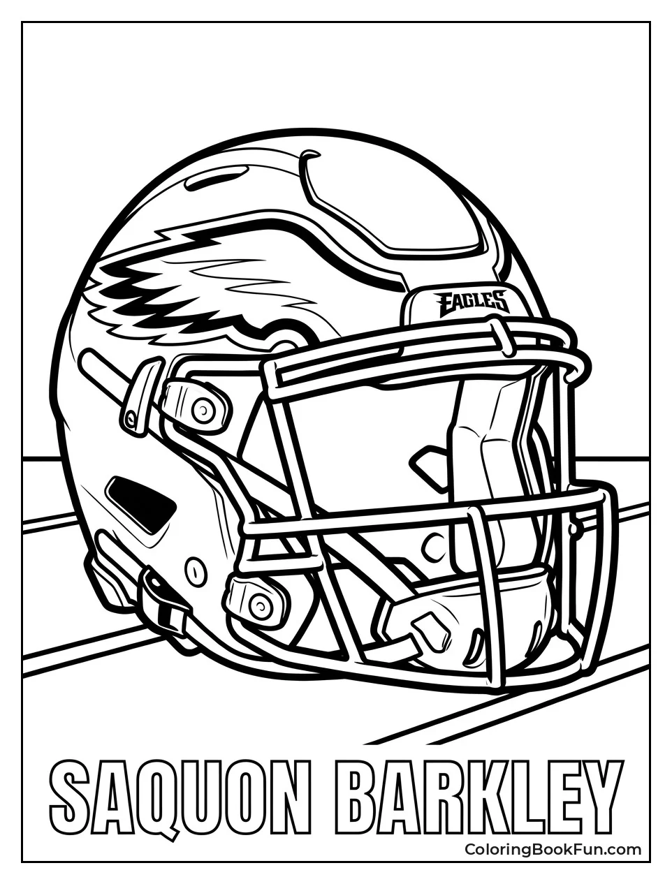 Eagles Helmet Close Up View
