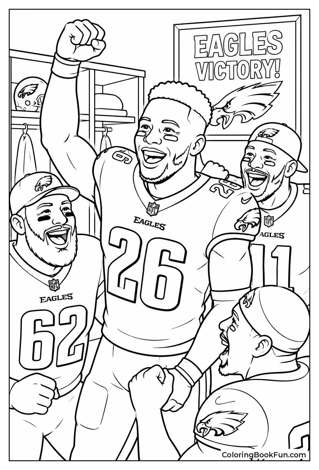 Saquon Celebrates in Locker Room