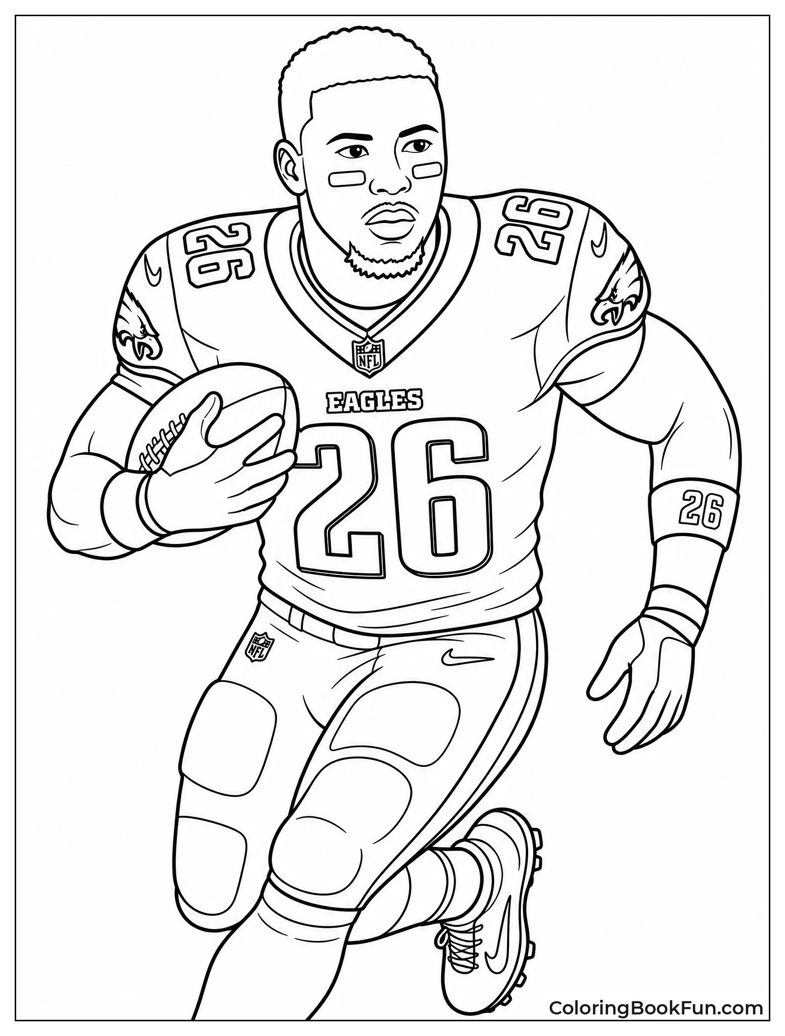 Saquon Barkley Stands In Nfl Uniform