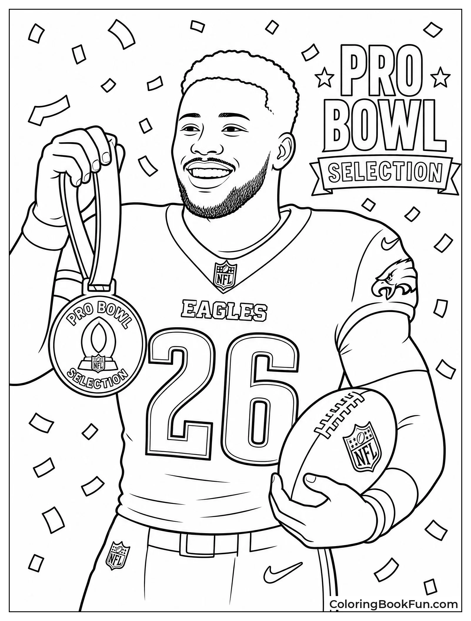 Saquon Gets Pro Bowl Medal