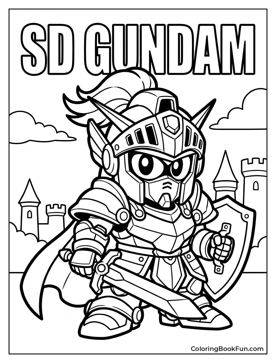 Chibi Gundam Dressed as Knight