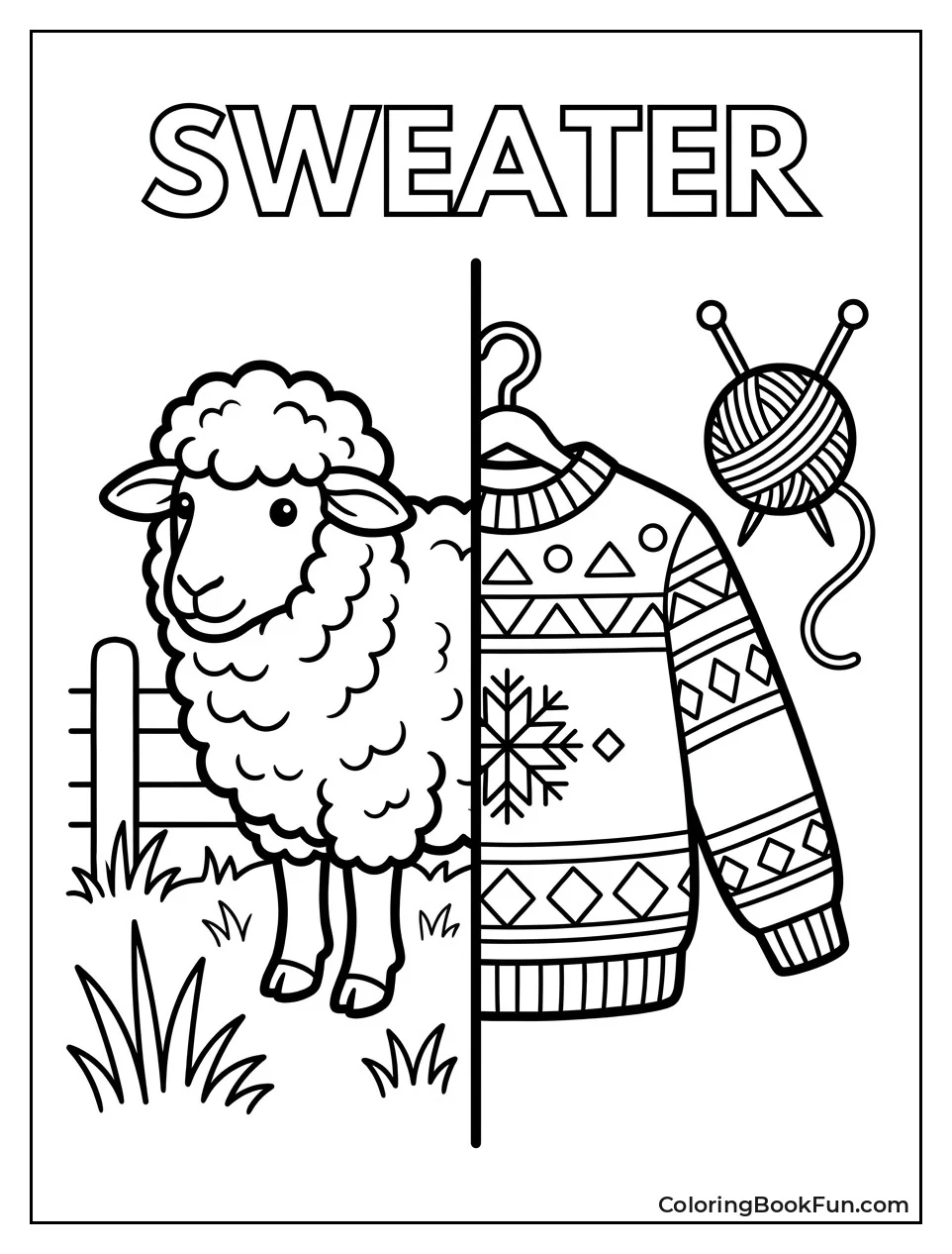 Sheep Turns Into Wool Sweater
