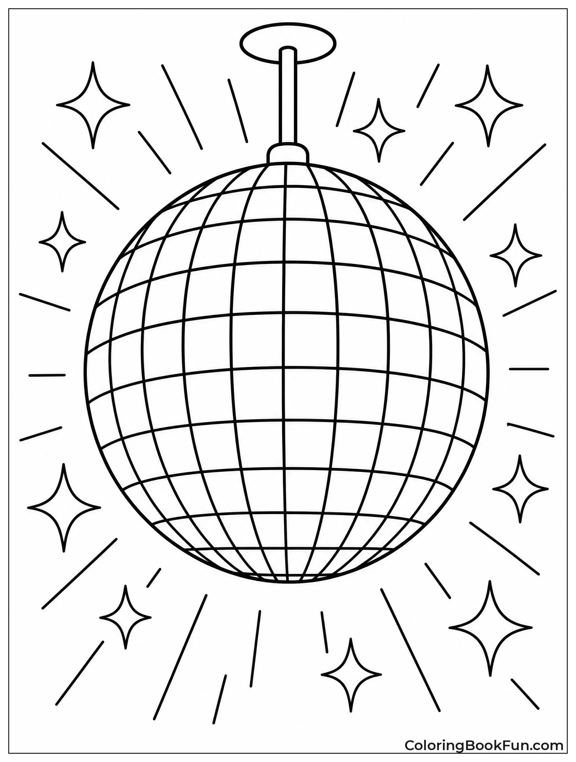 Simple Disco Ball with Sparkles