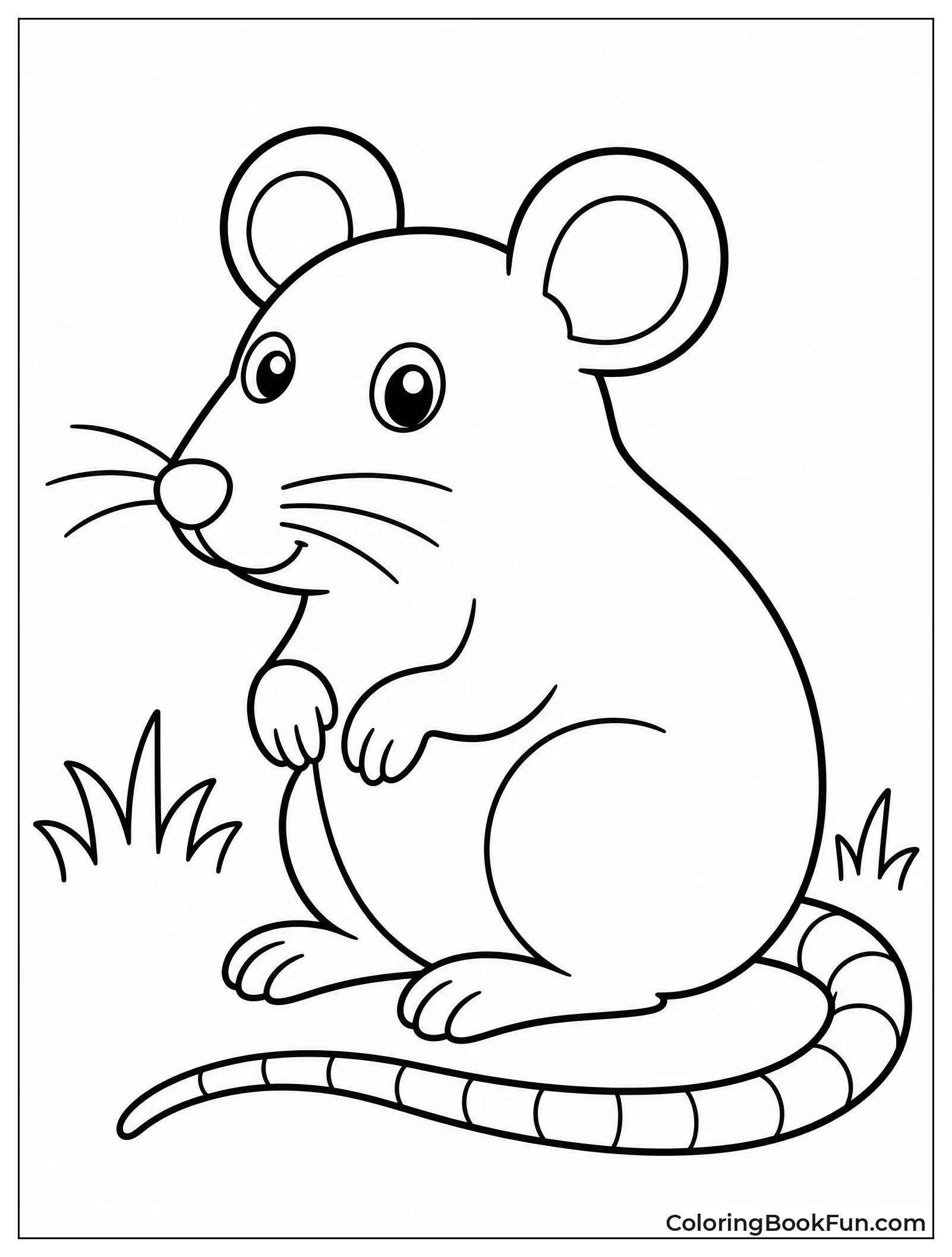 Simple Rat Outline