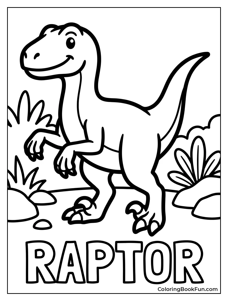 Simple Toddler Raptor Smiling