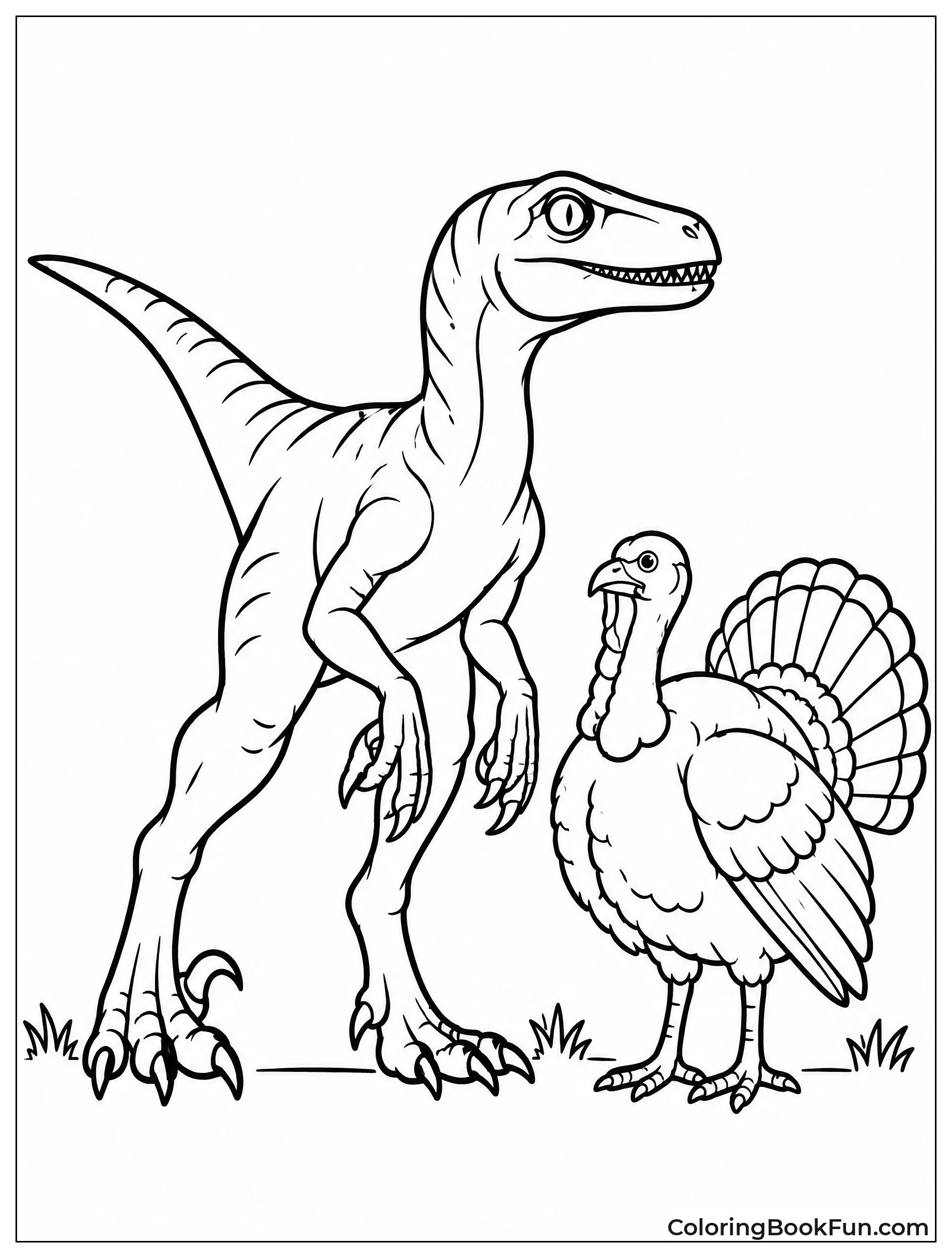 Raptor Next to a Turkey