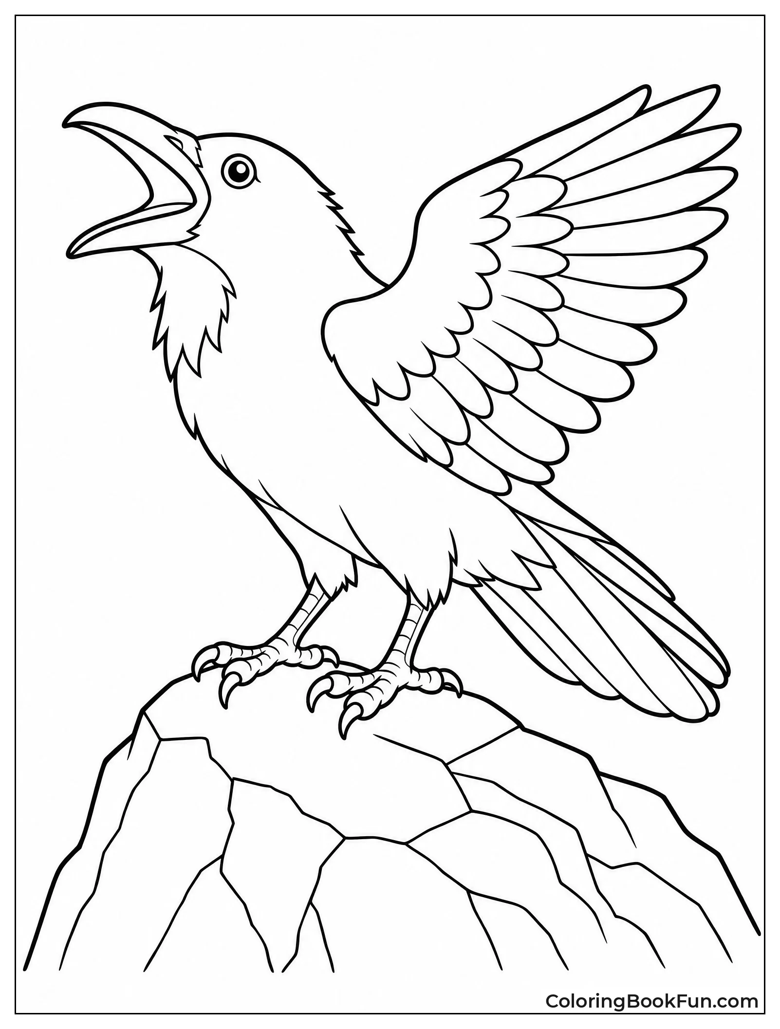 Raven Calls Loudly on Rock