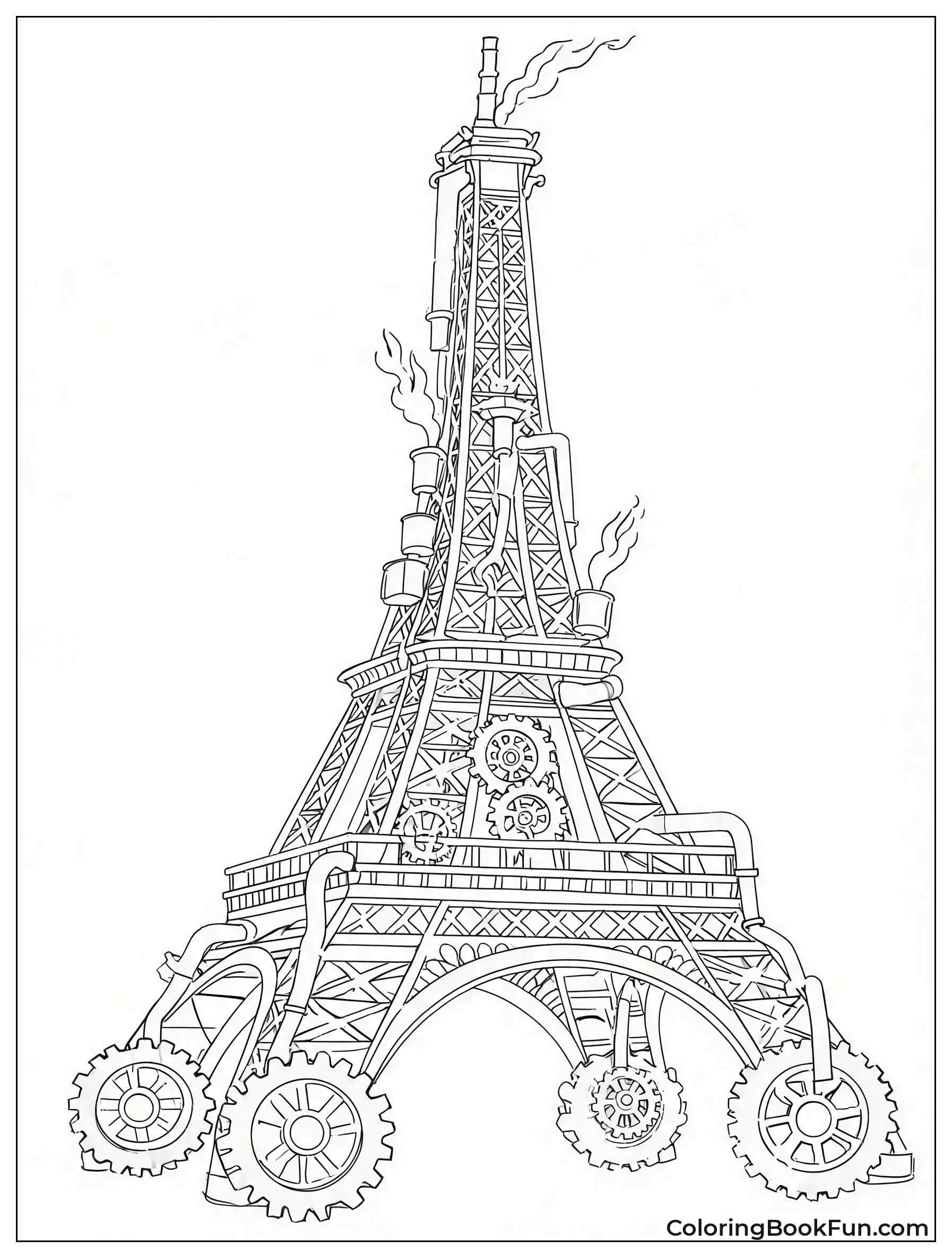 Steampunk Style Eiffel Tower
