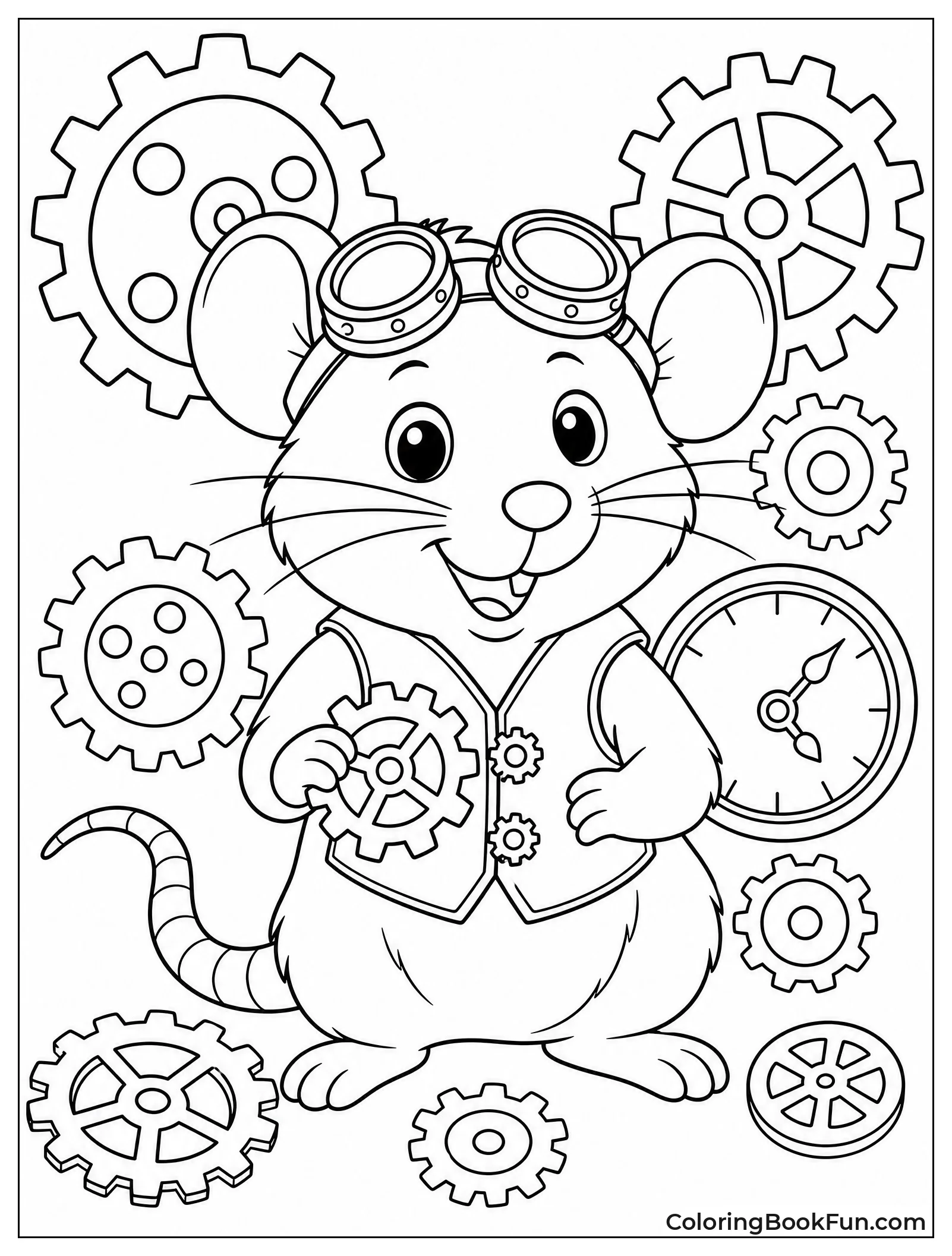 Steampunk Rat with Gears