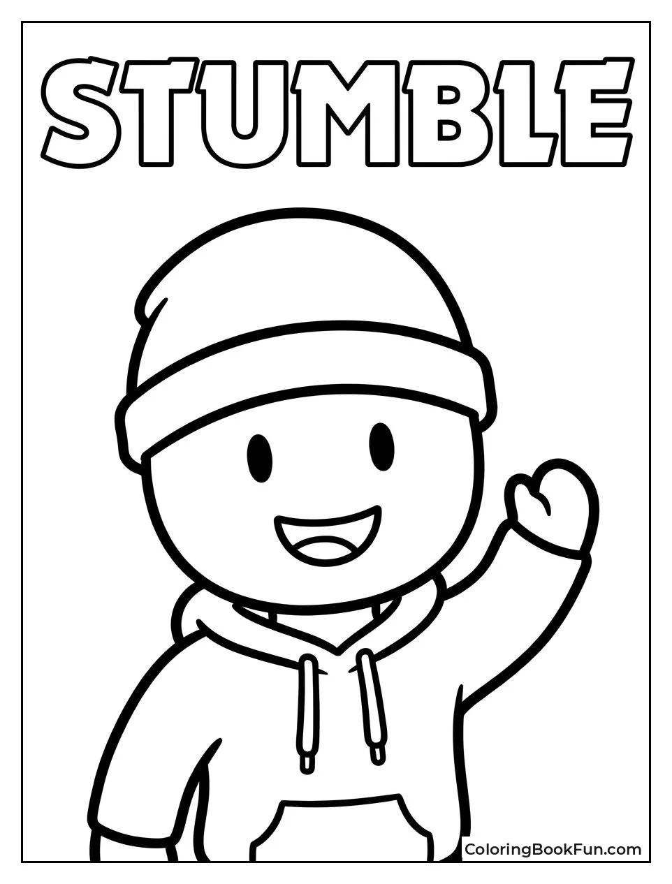 Simple Stumble Guy Waving Hello
