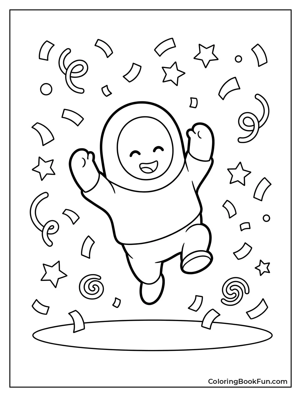 Bean Dancing with Confetti Stars
