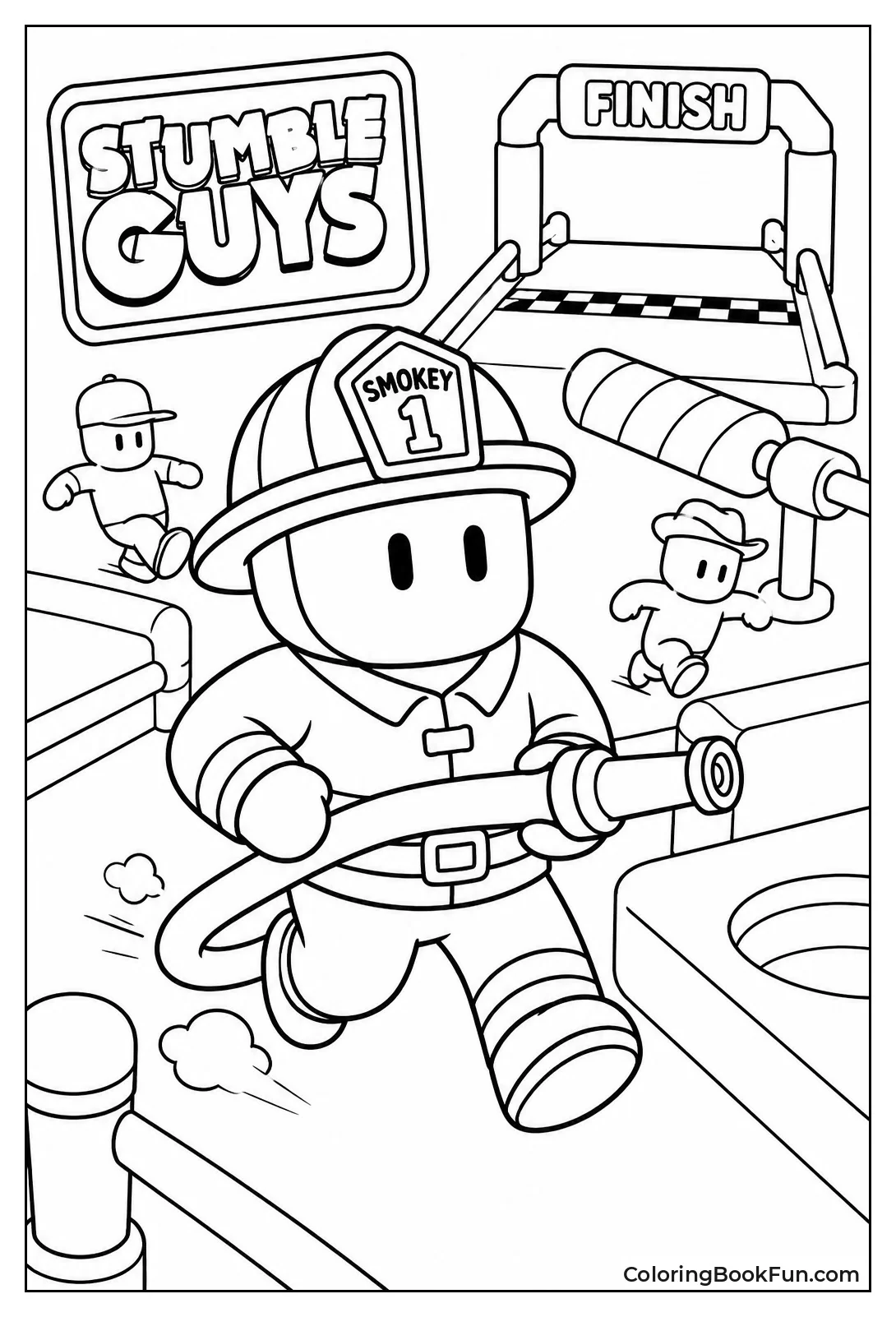 Fireman Sliding Down Pole