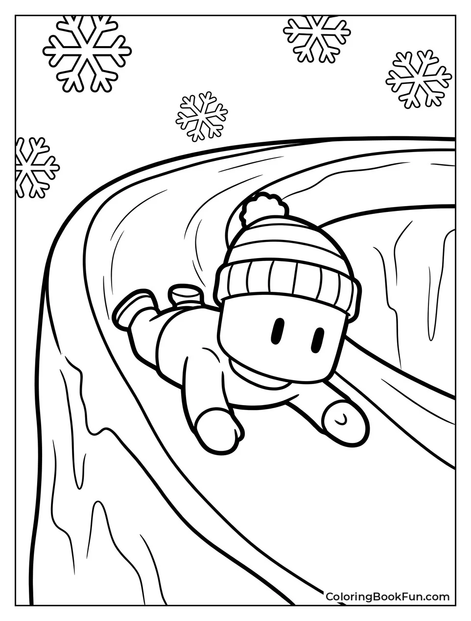 Sliding Down Icy Ramp