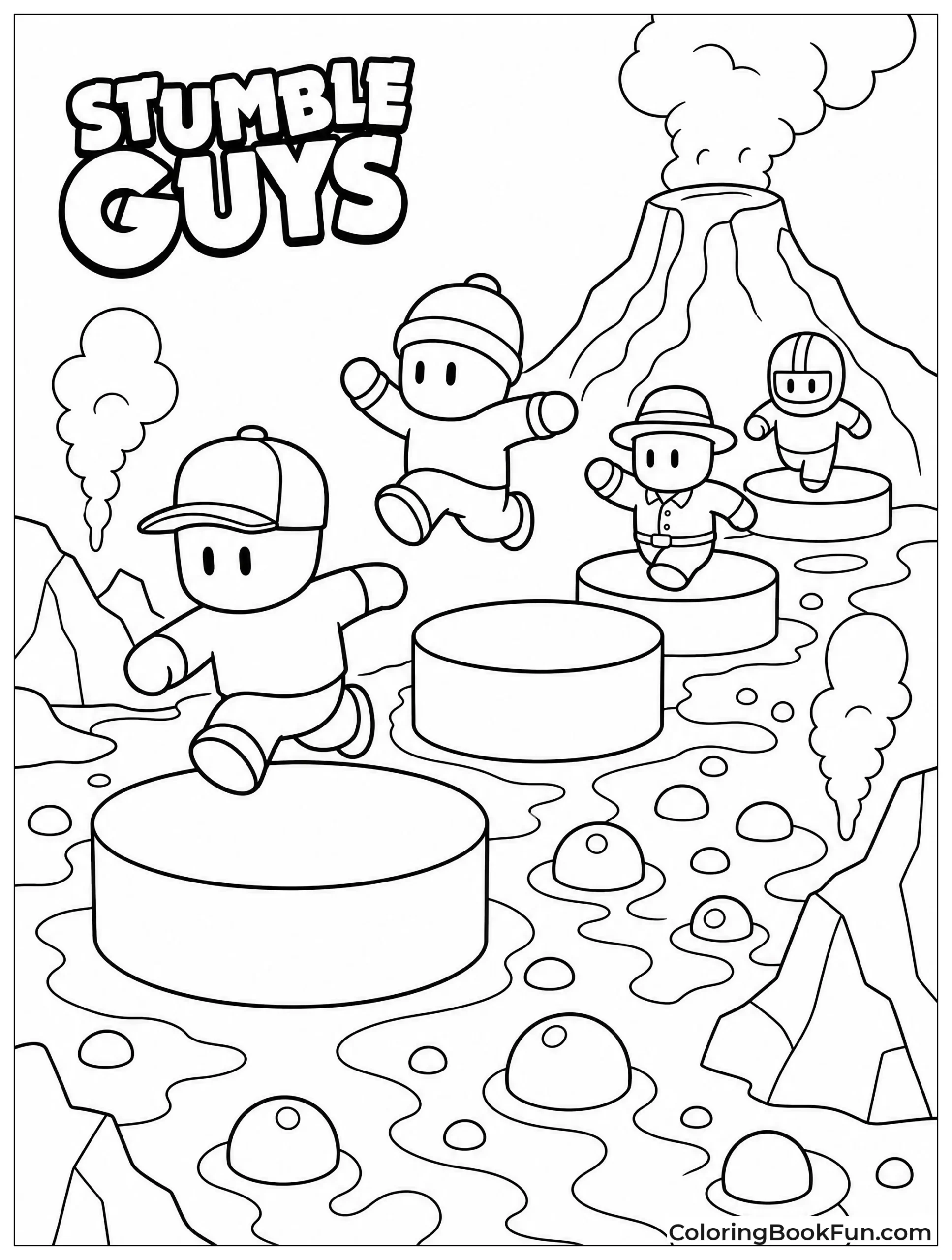 Jumping Across Lava Platforms