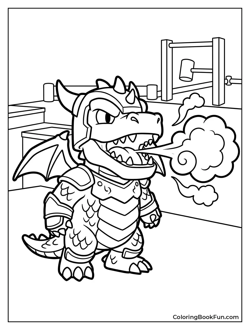 Dragon Breathing Smoke Clouds