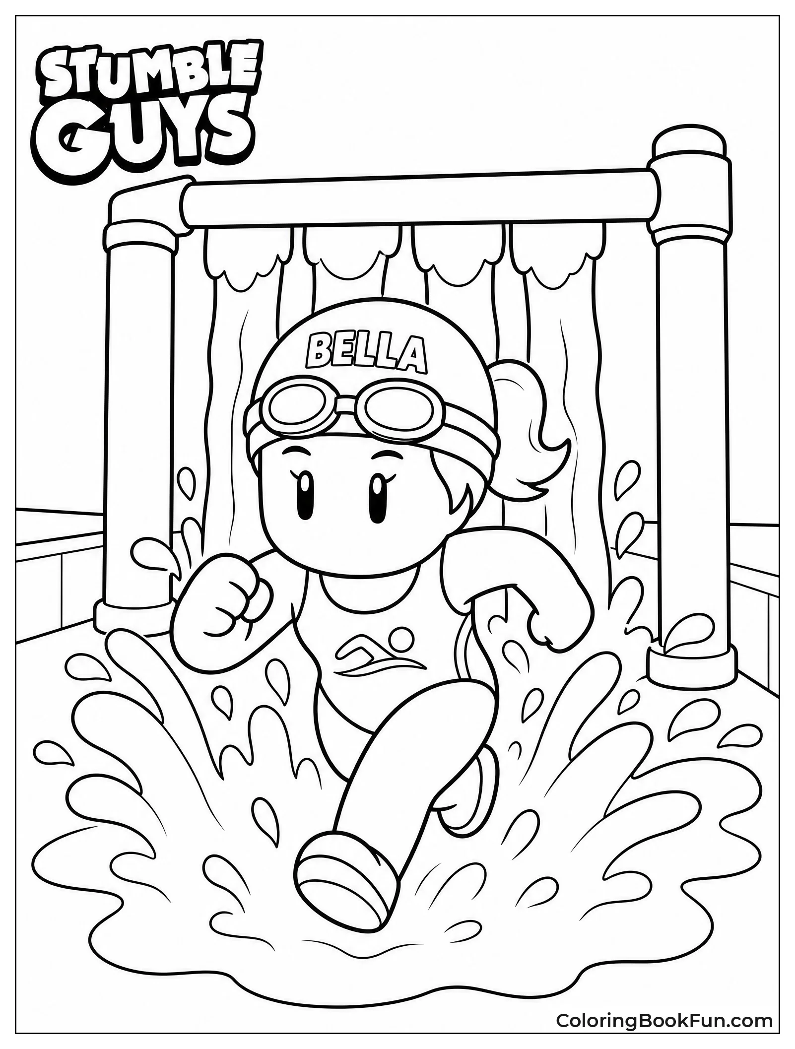 Swimmer Dashing Through Water
