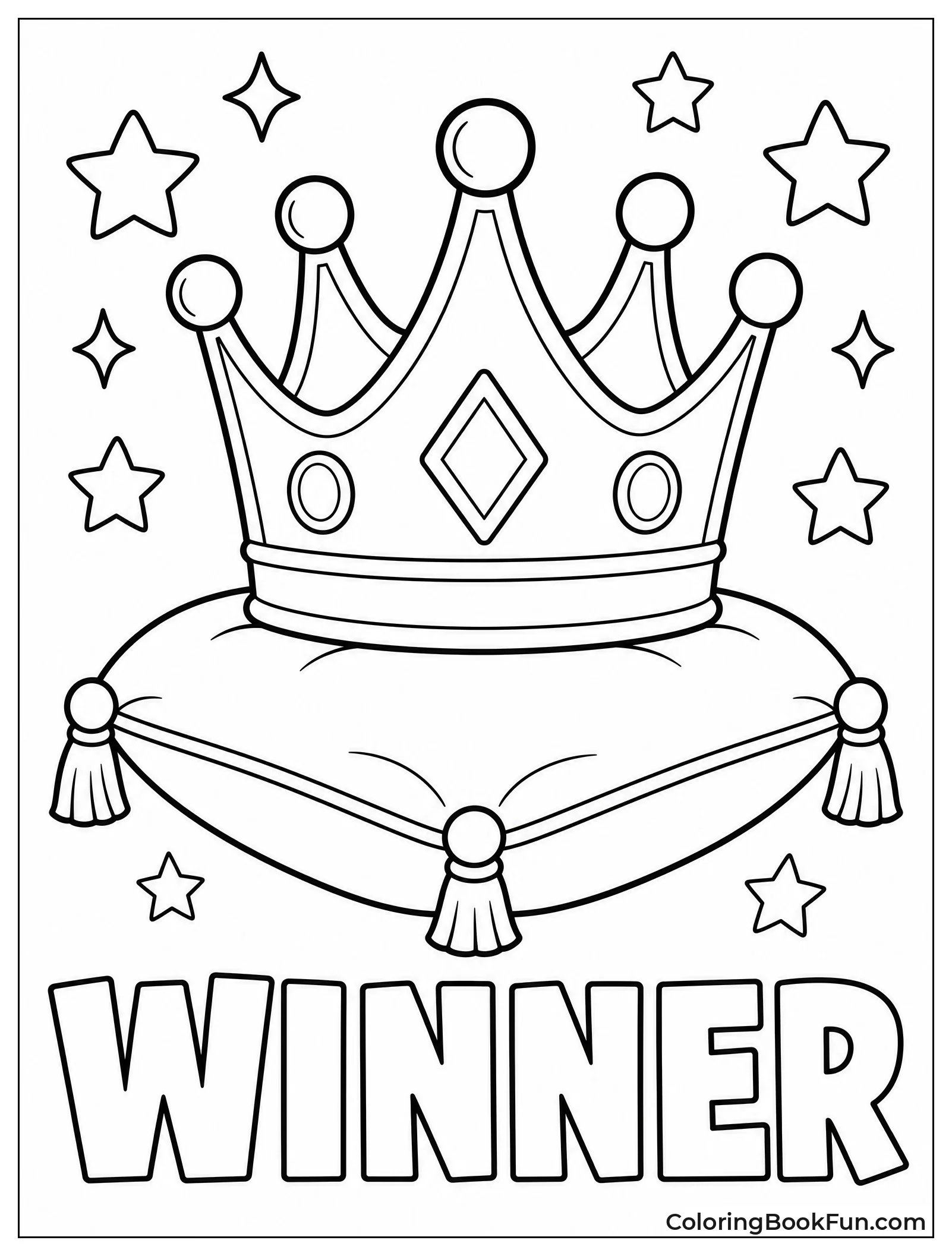 Golden Crown on Pillow