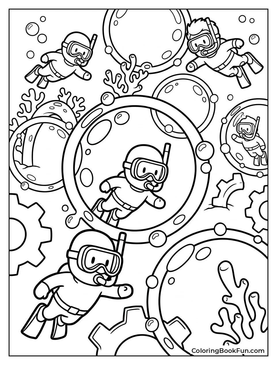 Swimming Through Bubbles