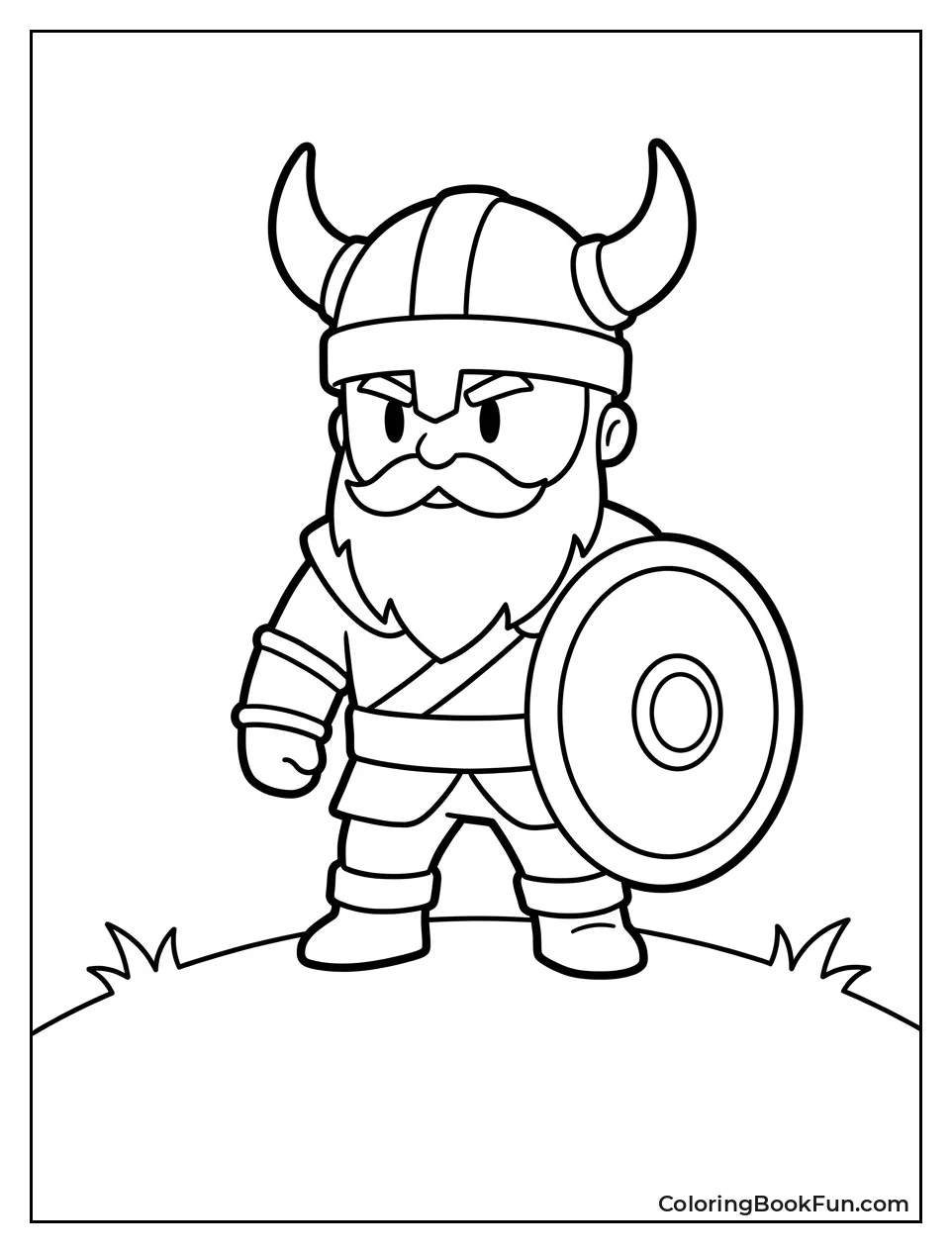 Viking Standing on Hill