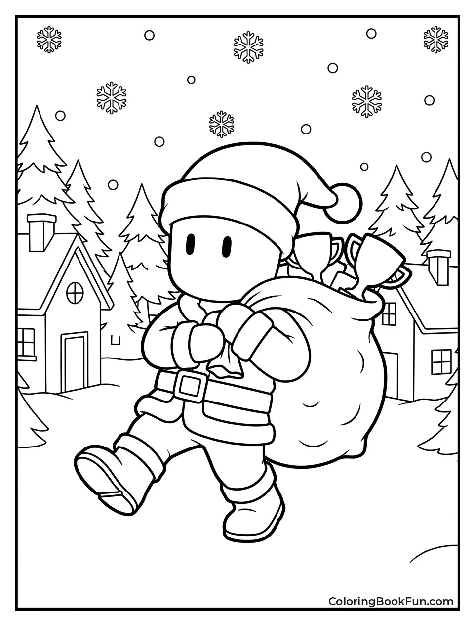 Santa Carrying Trophy Sack