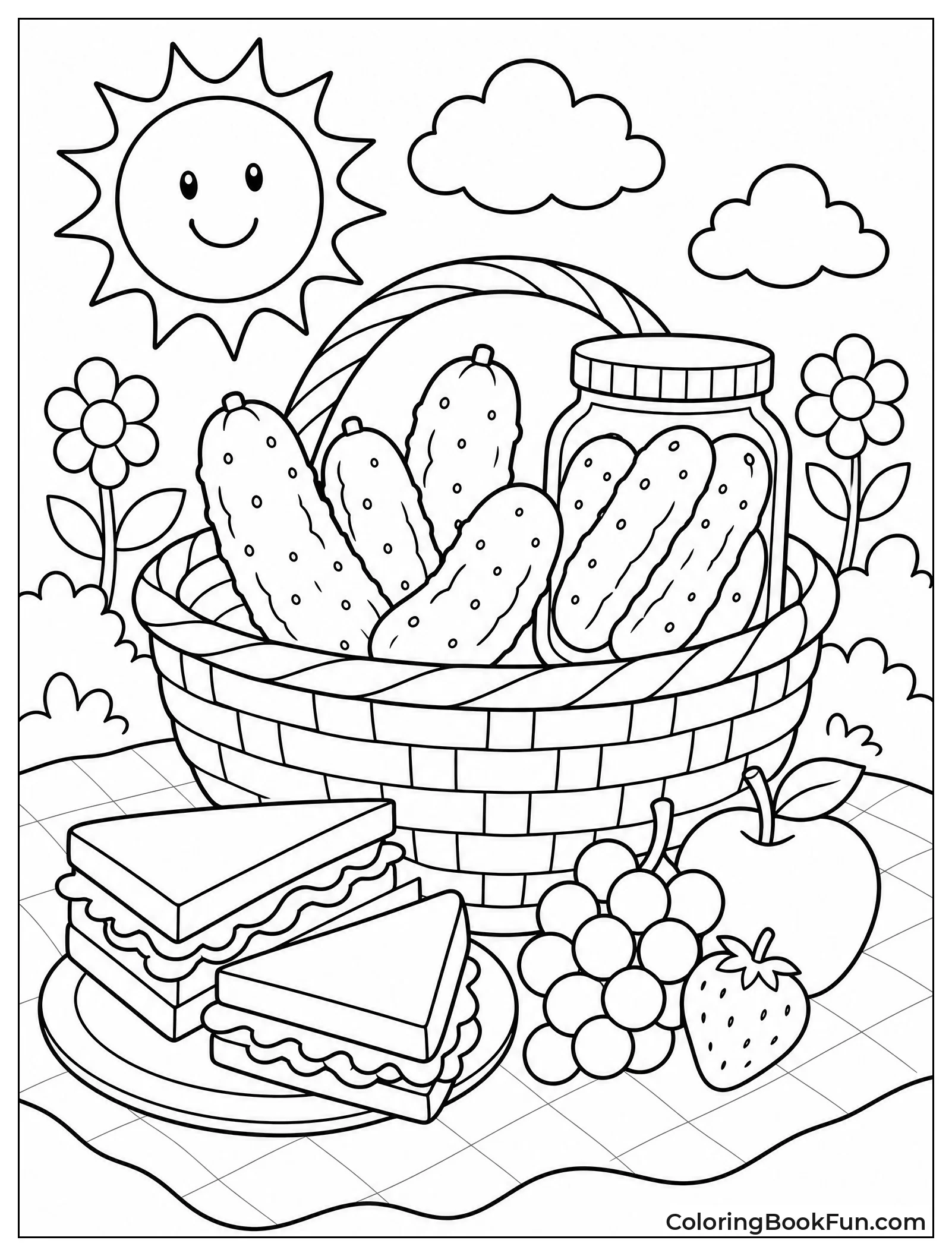 Picnic Basket with Pickles