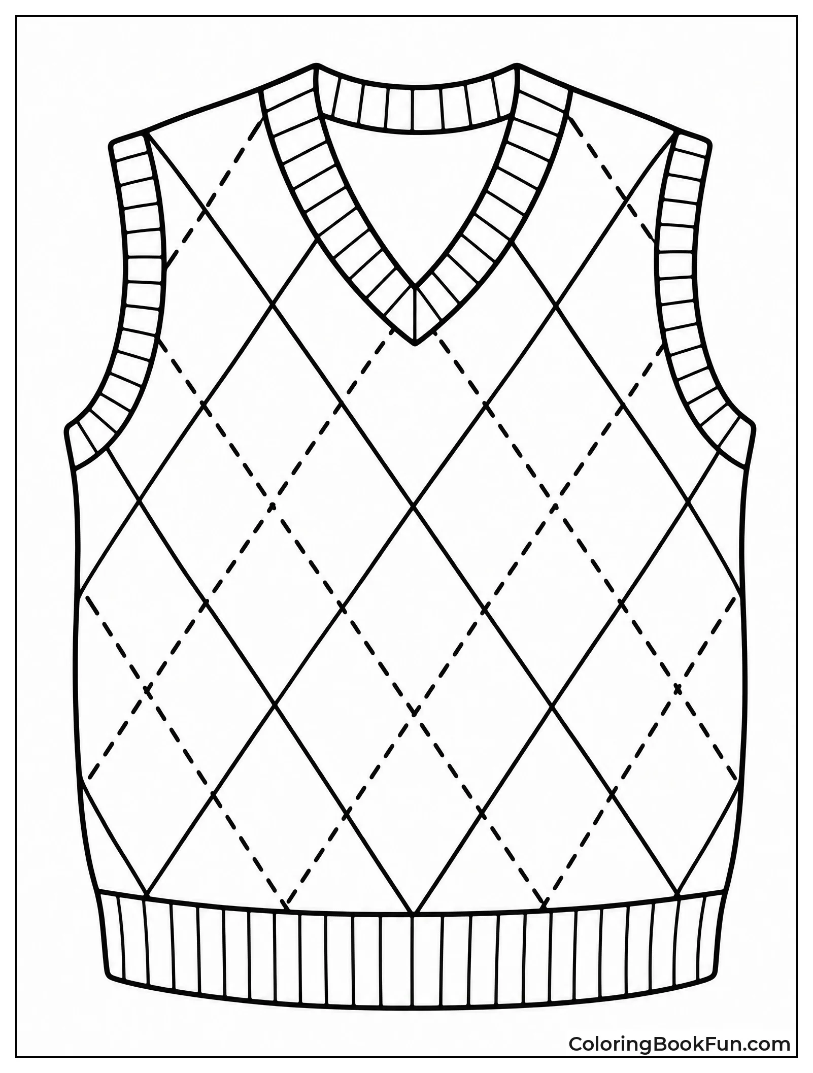 Argyle Vest with Diamond Pattern