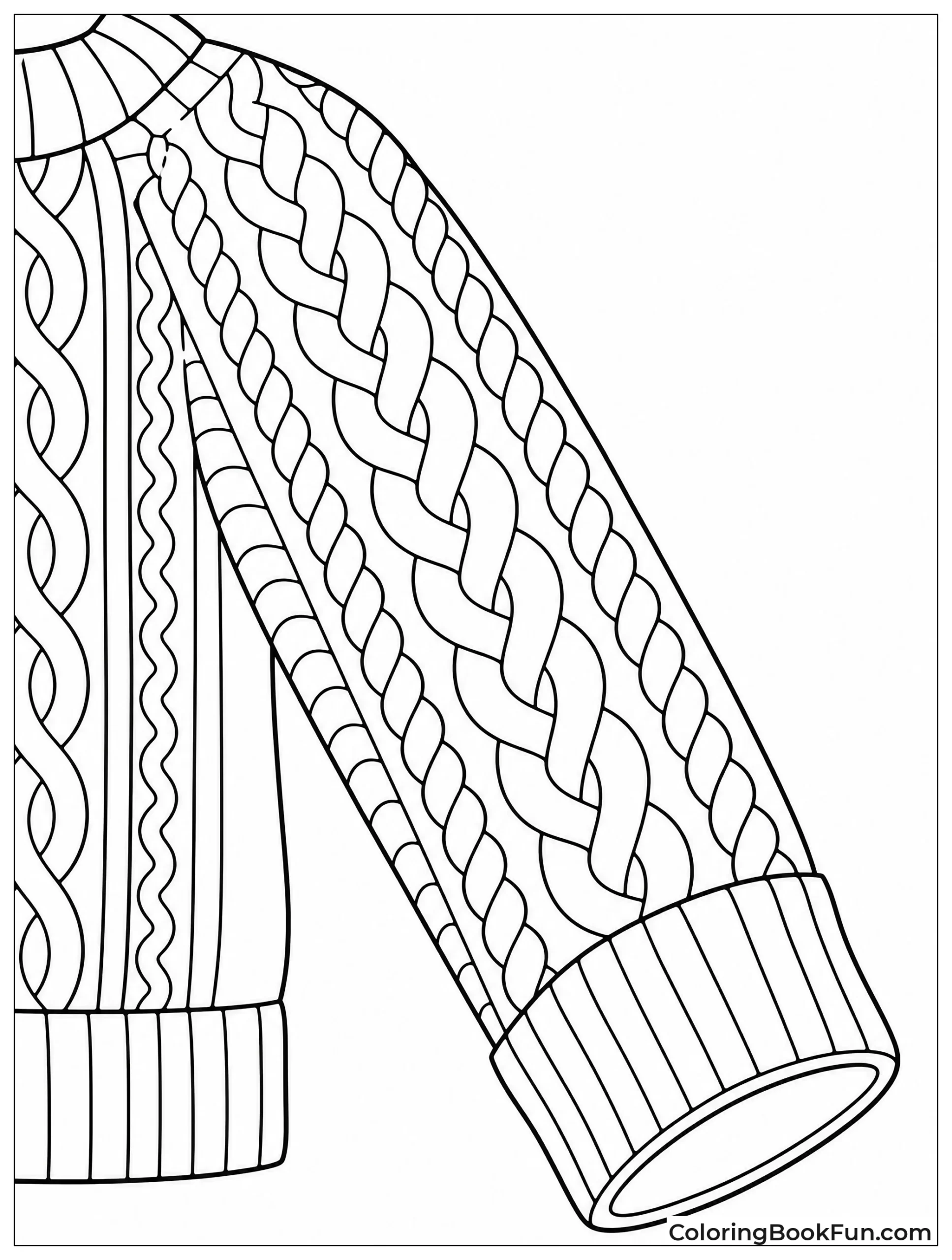 Close Up Cable Knit Pattern