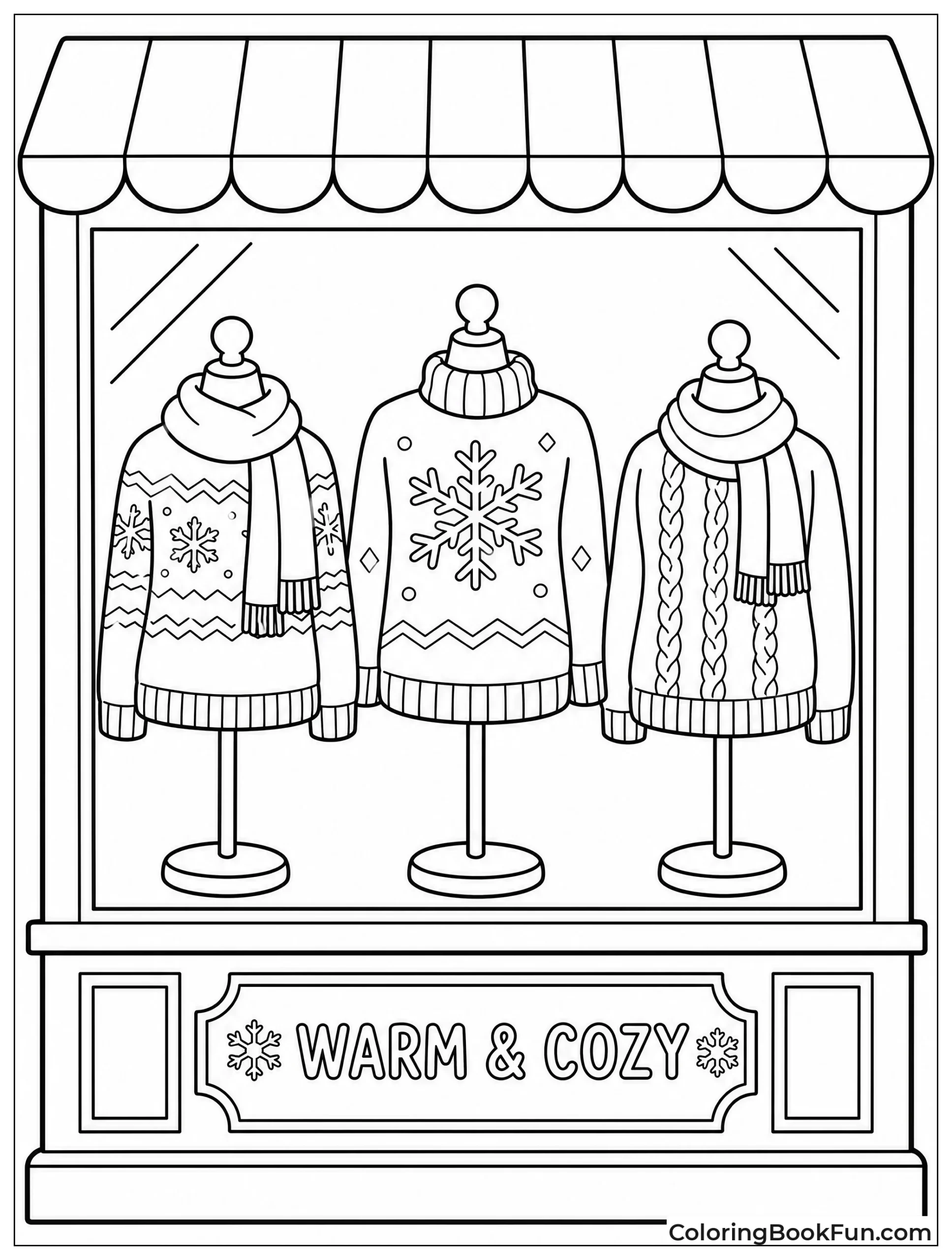 Sweaters in Shop Window