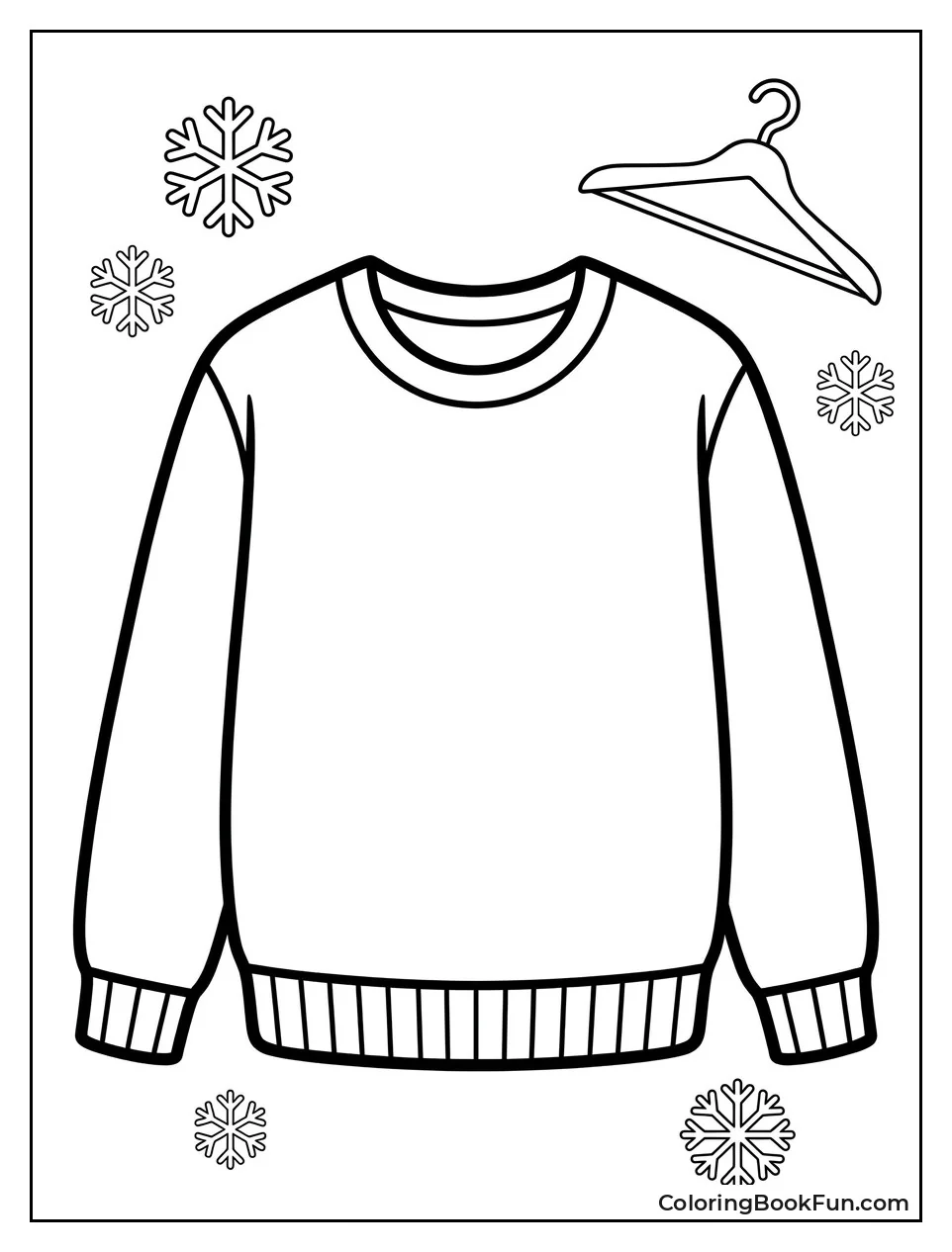 Simple Crewneck Sweater Outline