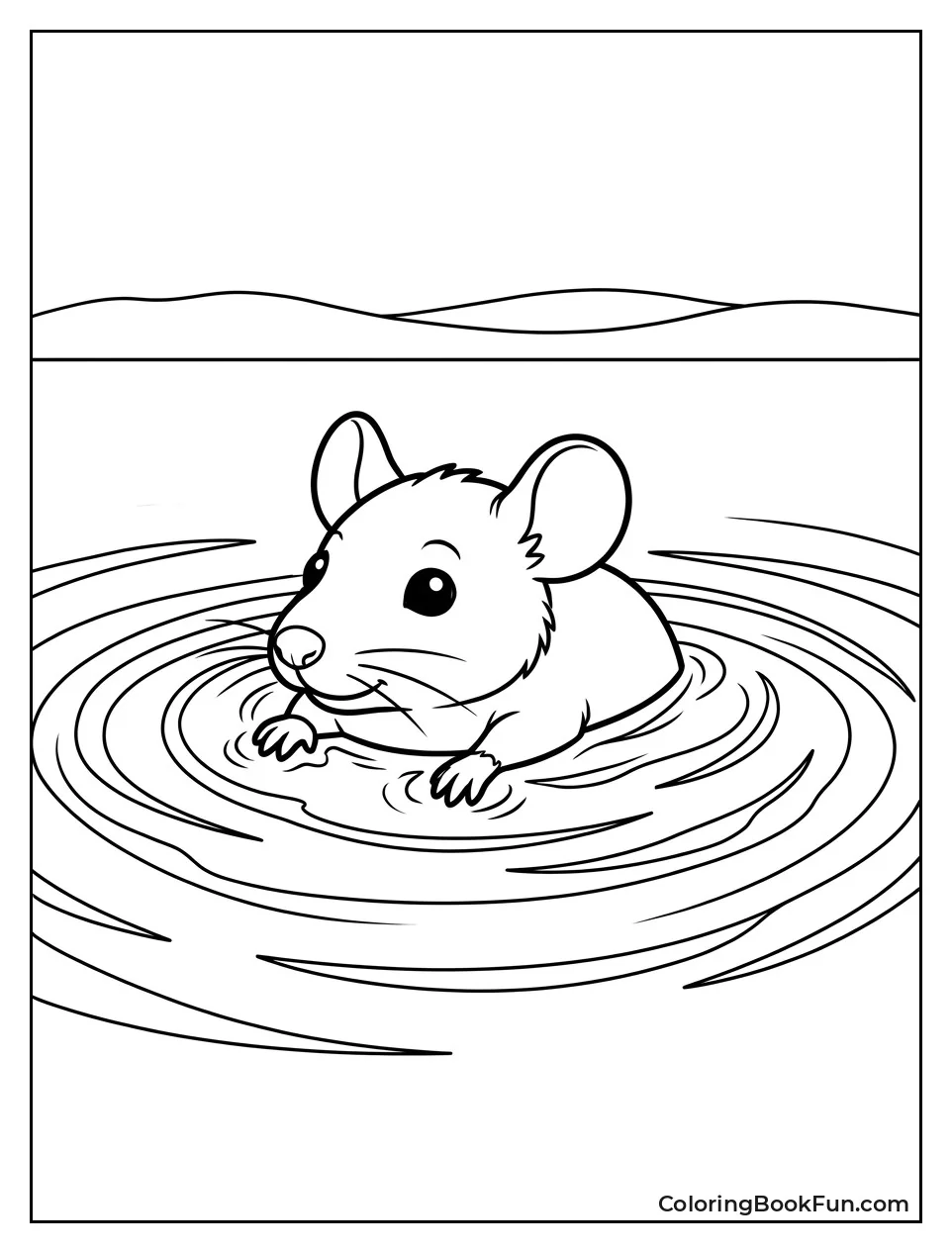 Rat Swimming in a Pond