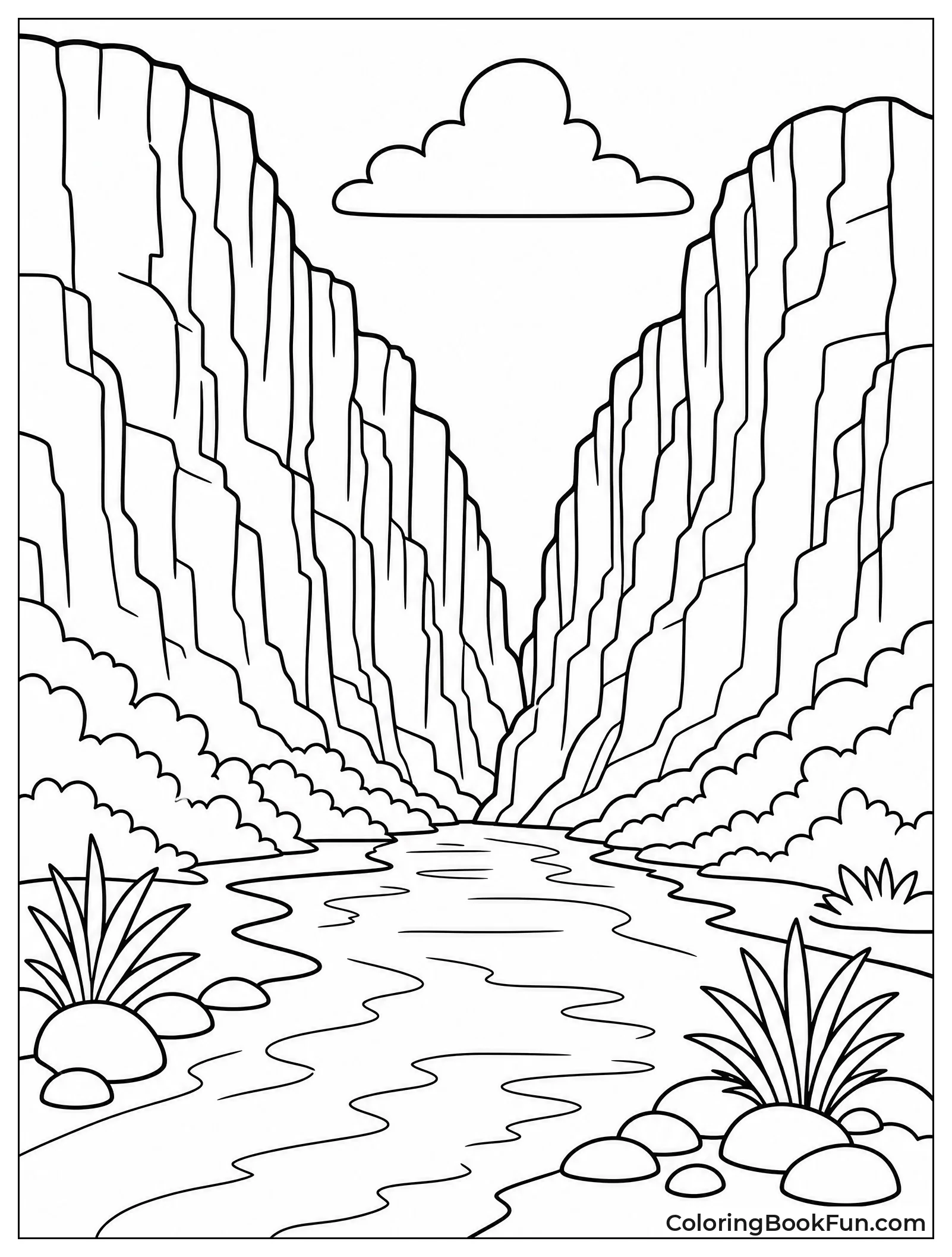 Rio Grande Flows Through Canyon