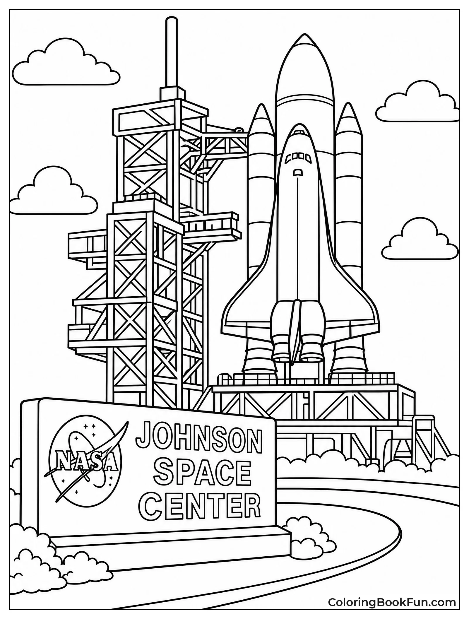 Rocket Sits on Launchpad Ready