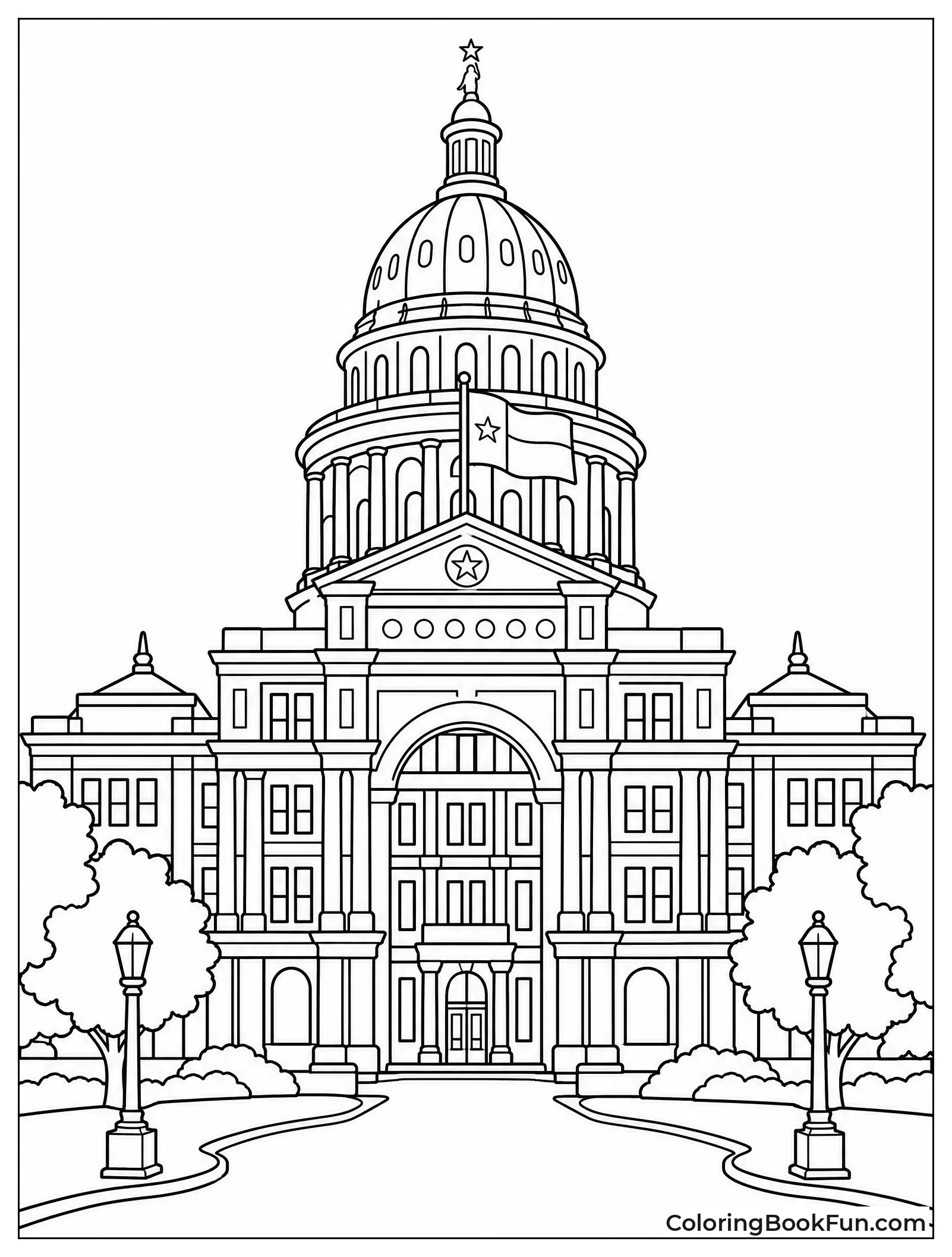 Capitol Dome Rises Above Grounds