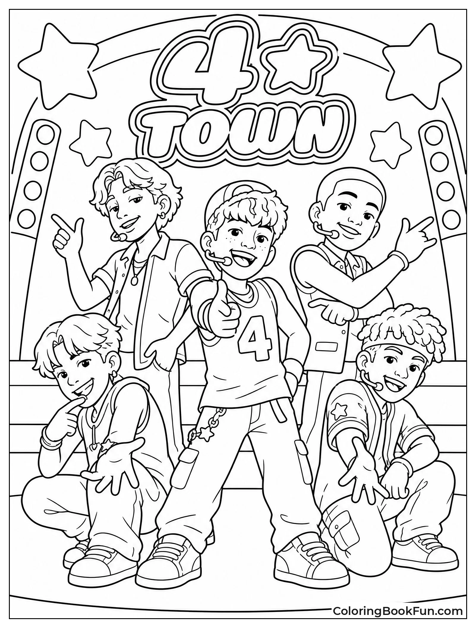 4*Town Performing on Stage