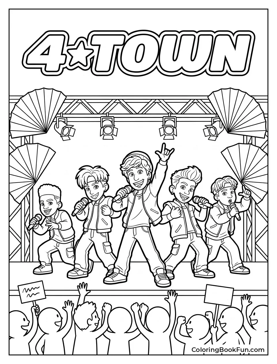 Boy Band Performing on Stage