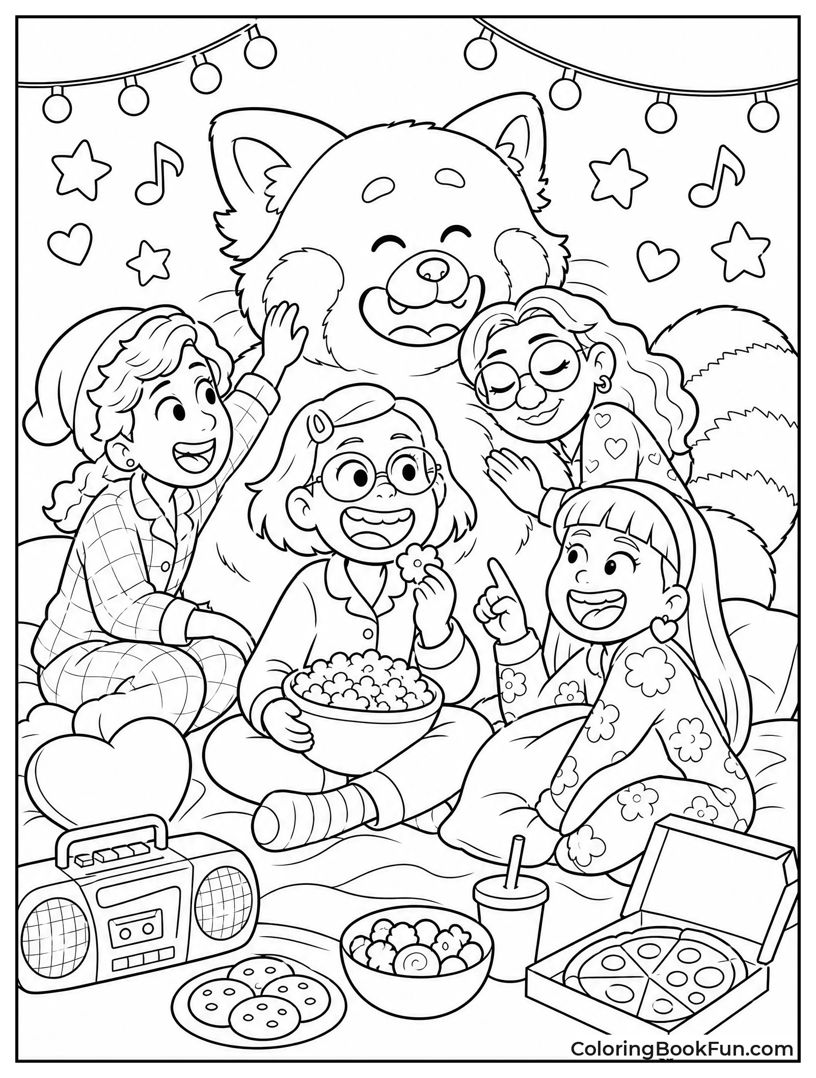 Girls Having Pajama Party Fun
