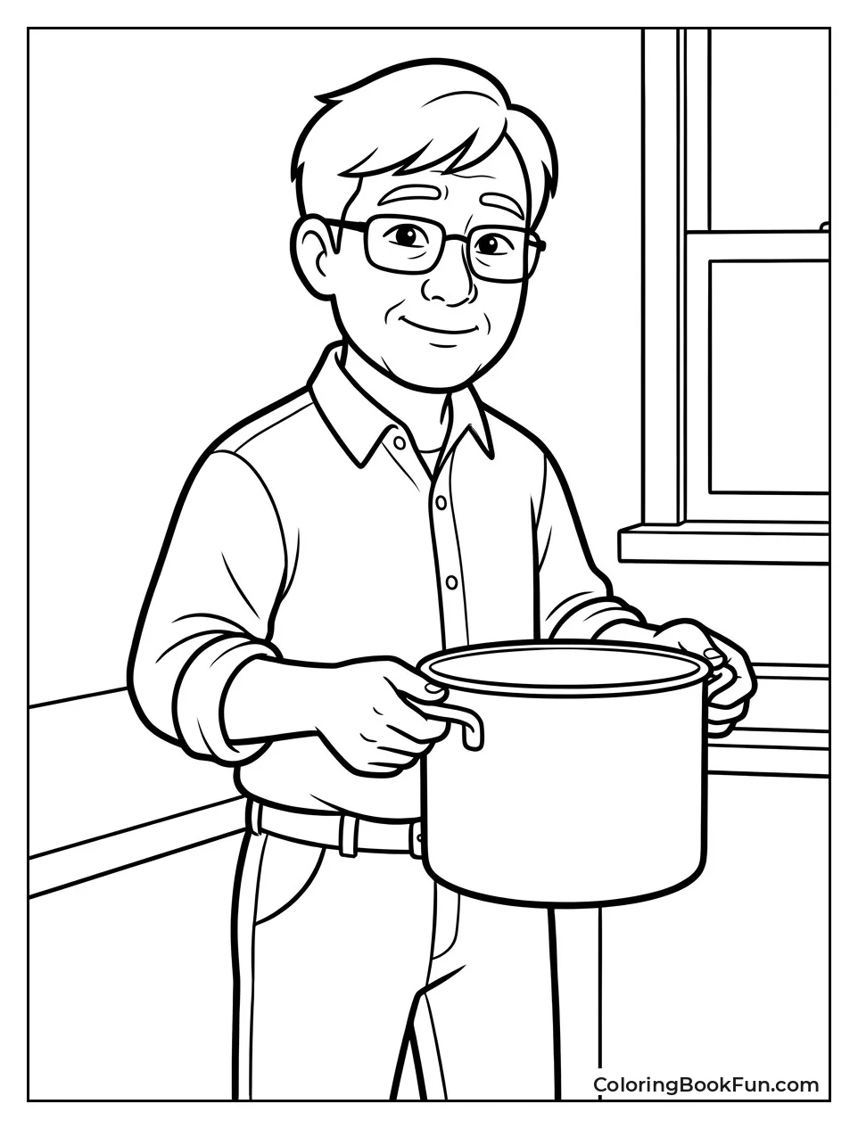 Dad Jin Smiling With Pot