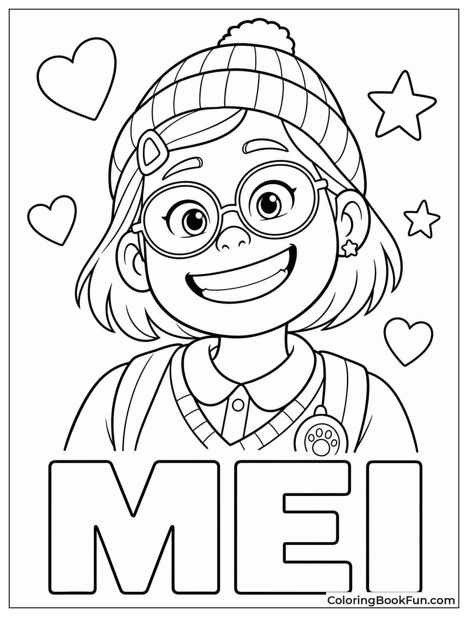 Mei Smiling in School Outfit