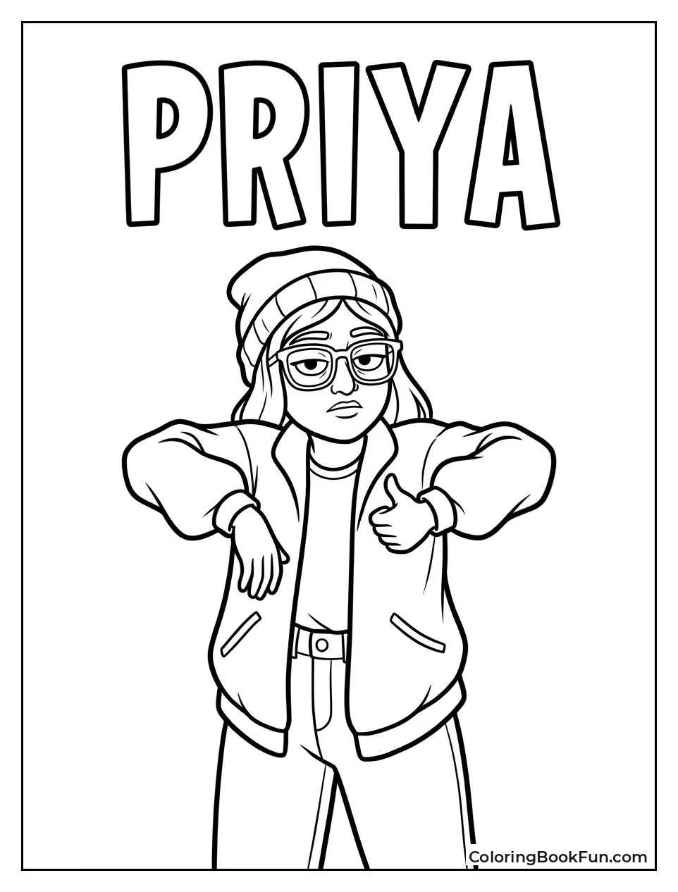 Priya Giving Cool Thumbs Up