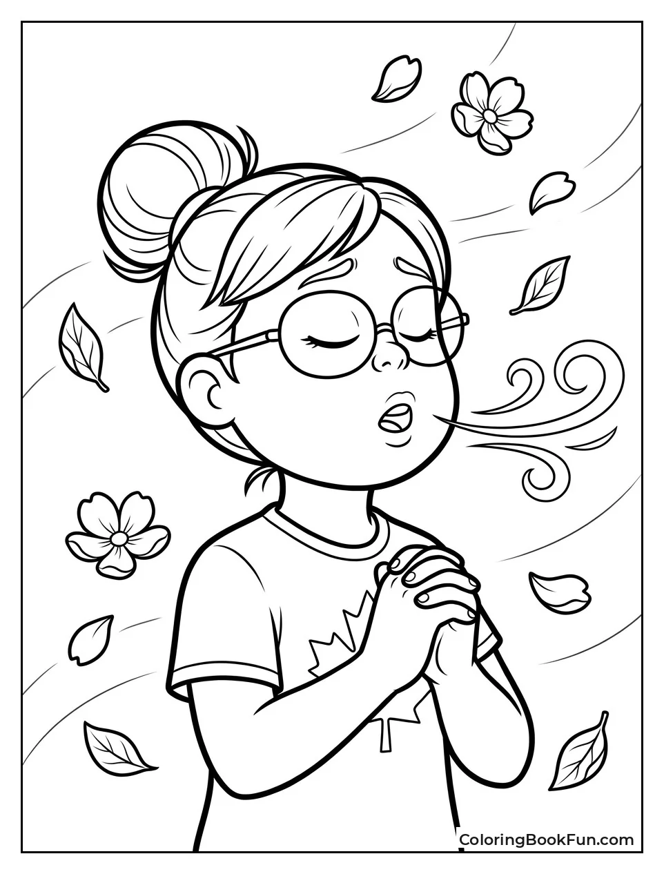 Mei Calming Down With Flowers