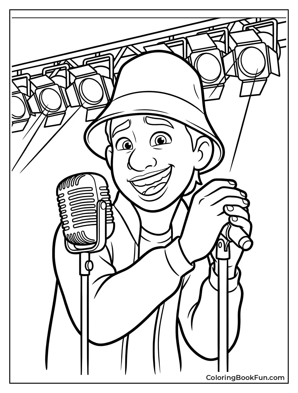 Robaire Singing Into Microphone