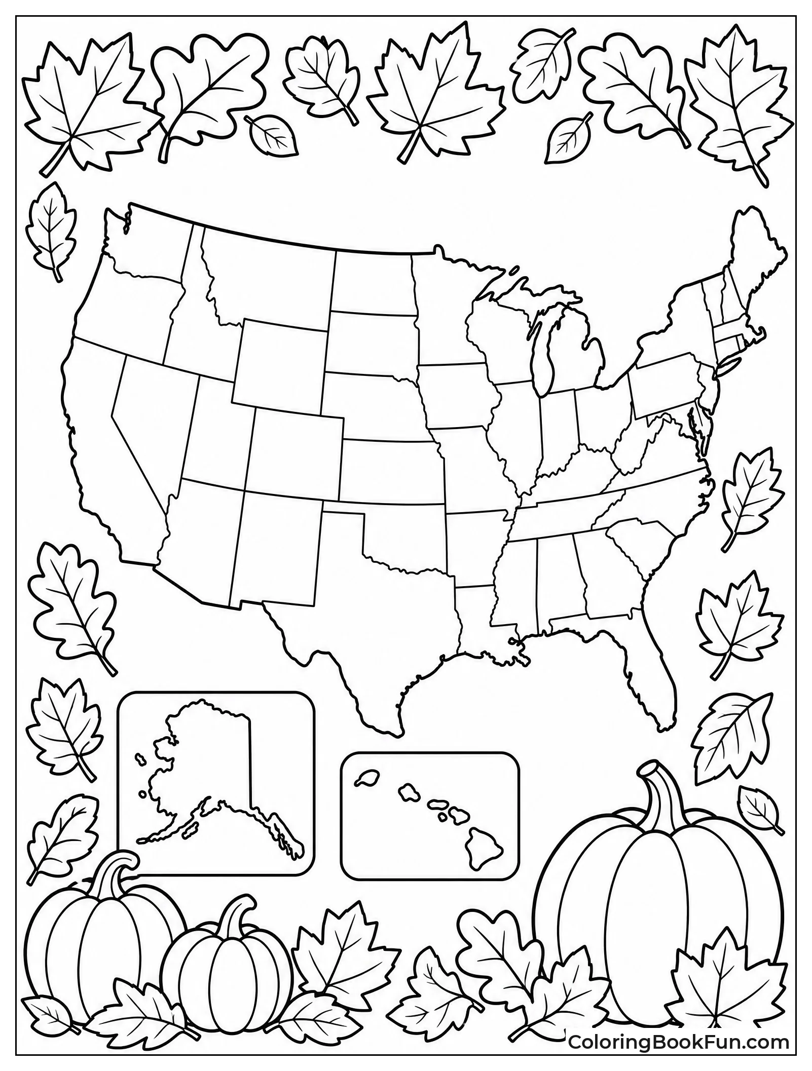 Leaves Fall Around the Map