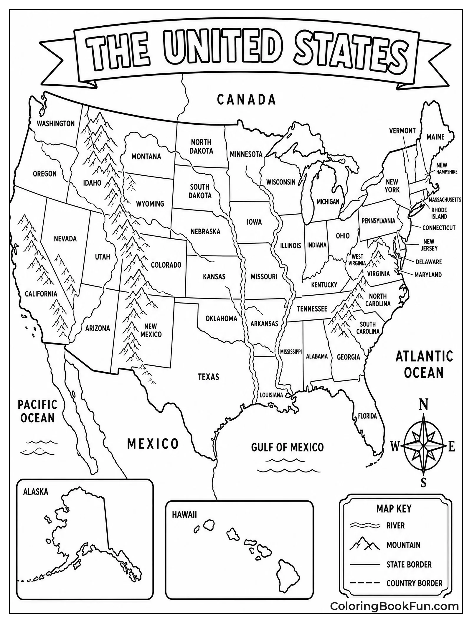 Rivers Flow Through Detailed Map