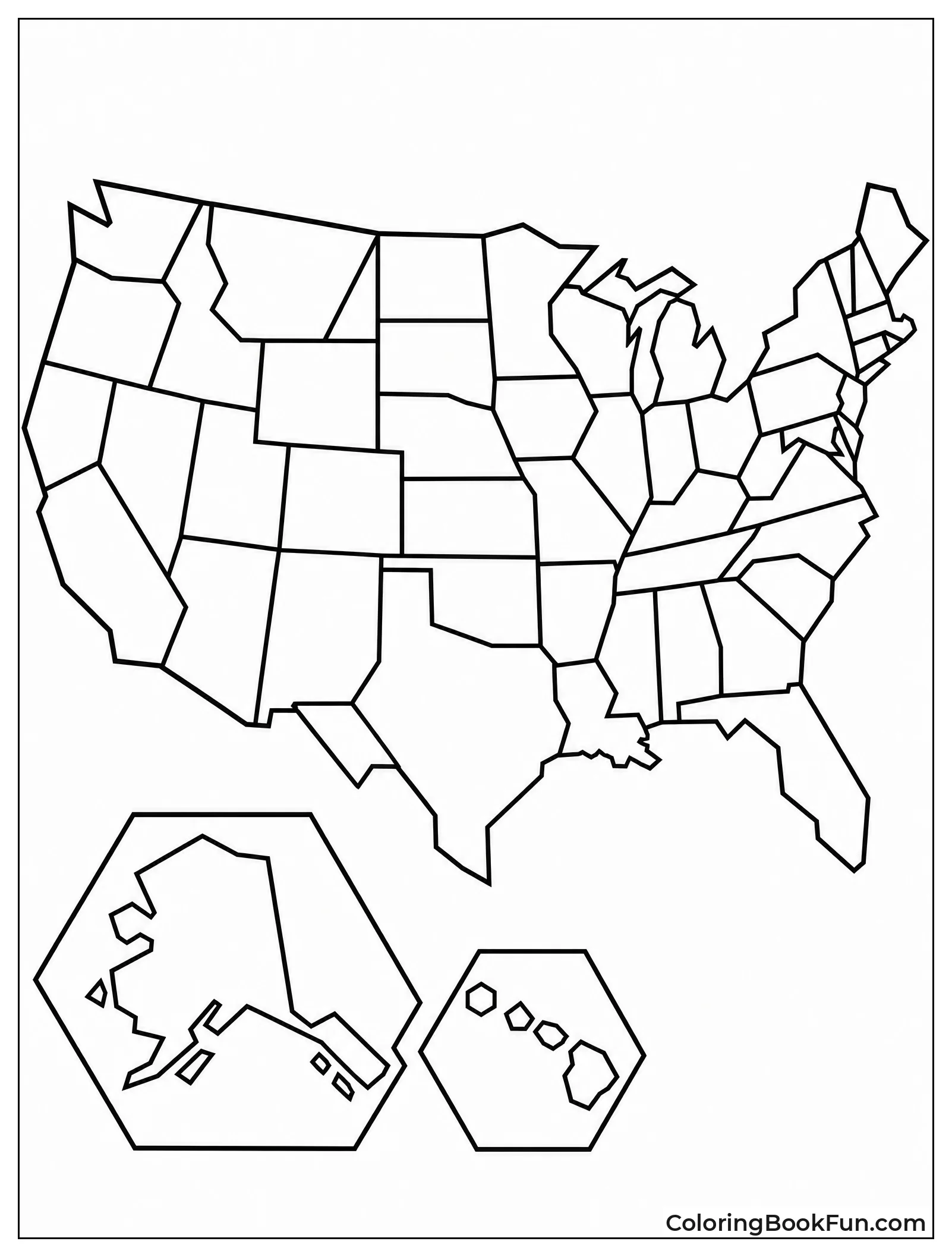 Shapes Build Modern USA Map