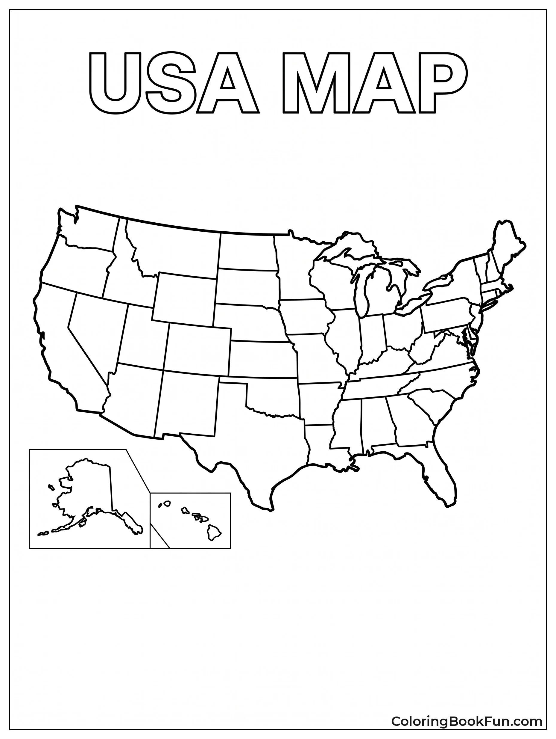 Giant Simple USA Flashcard