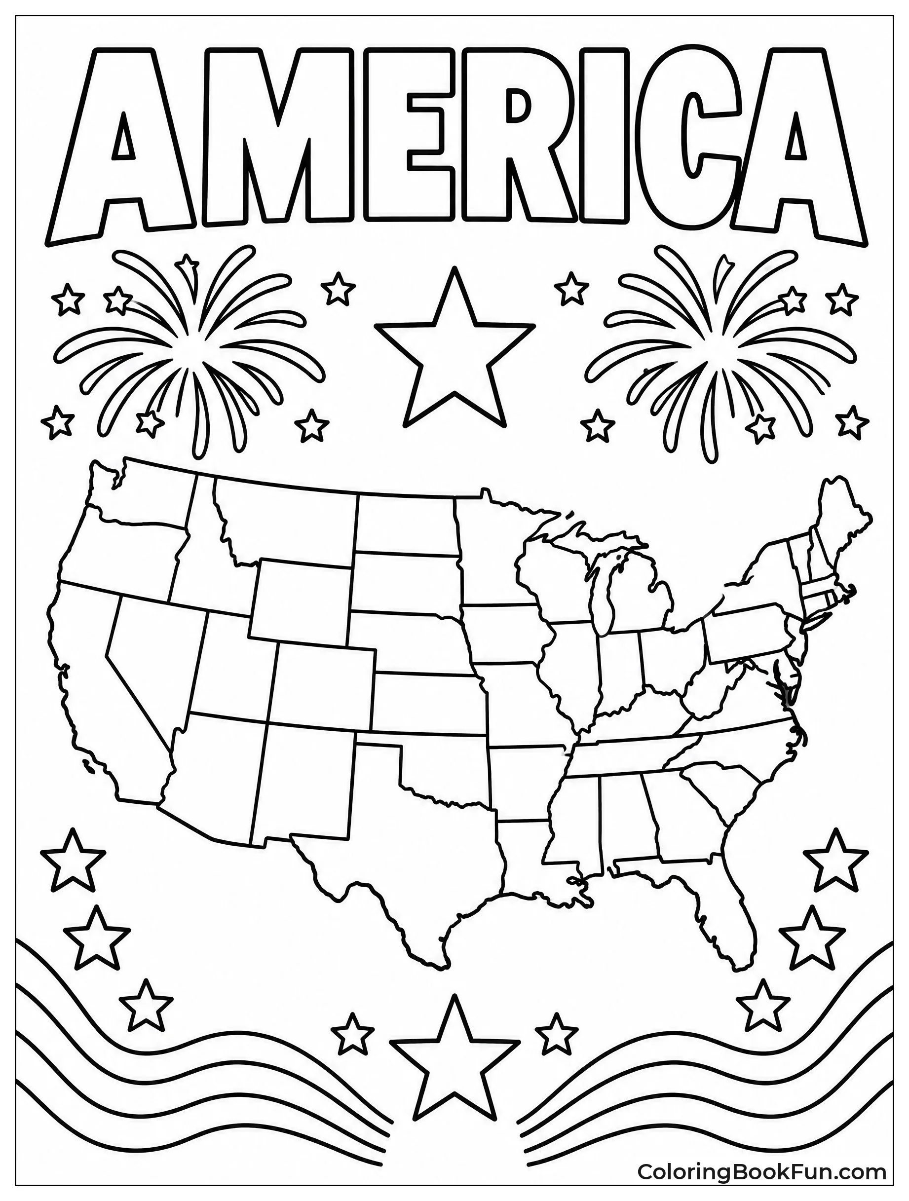 Fireworks Burst Around USA